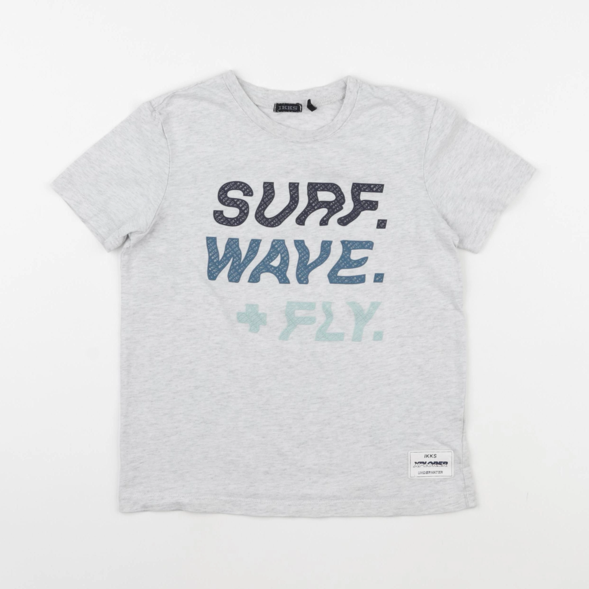 IKKS - tee-shirt gris - 8 ans