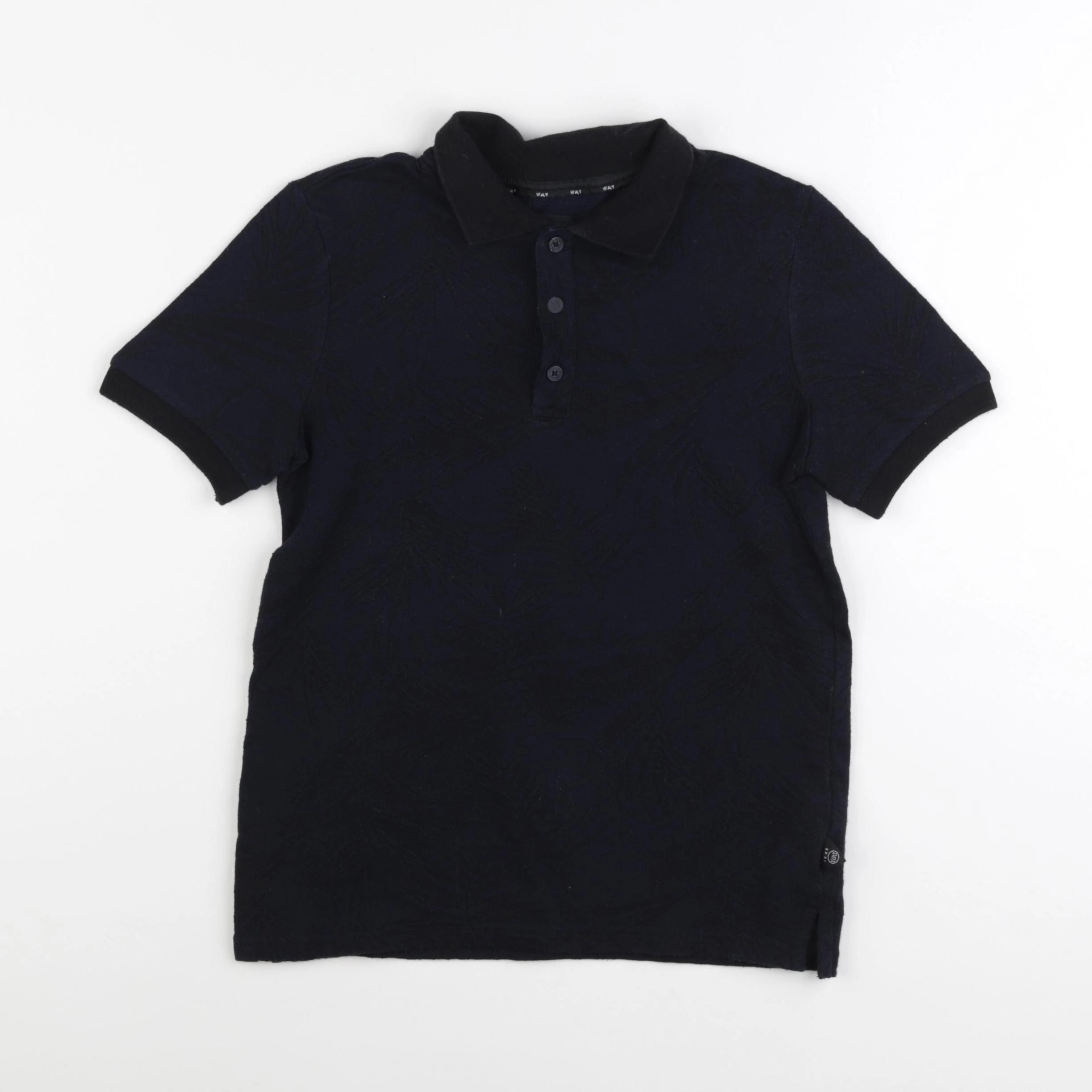 IKKS - polo bleu, noir - 10 ans