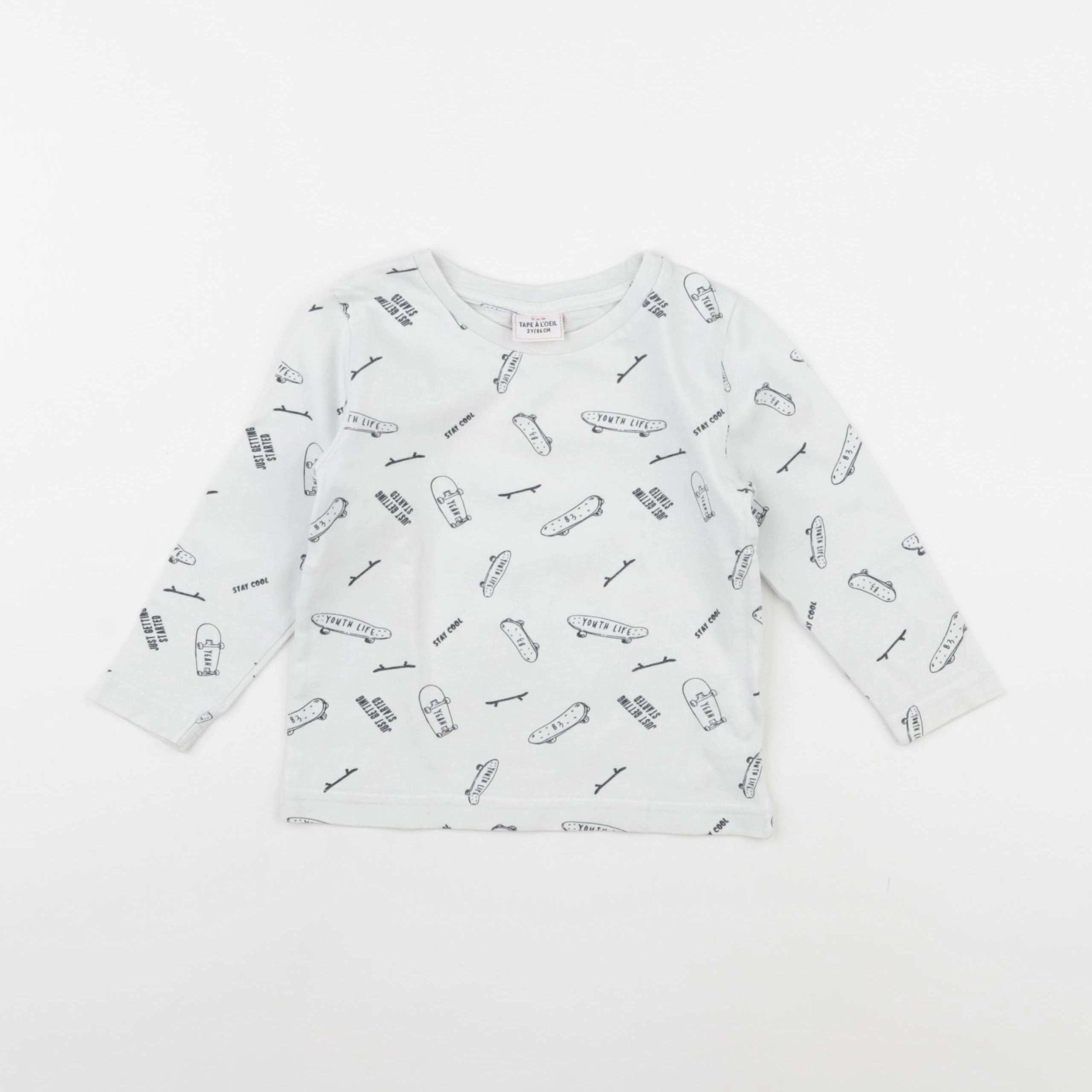 Tape à l'oeil - tee-shirt blanc - 2 ans
