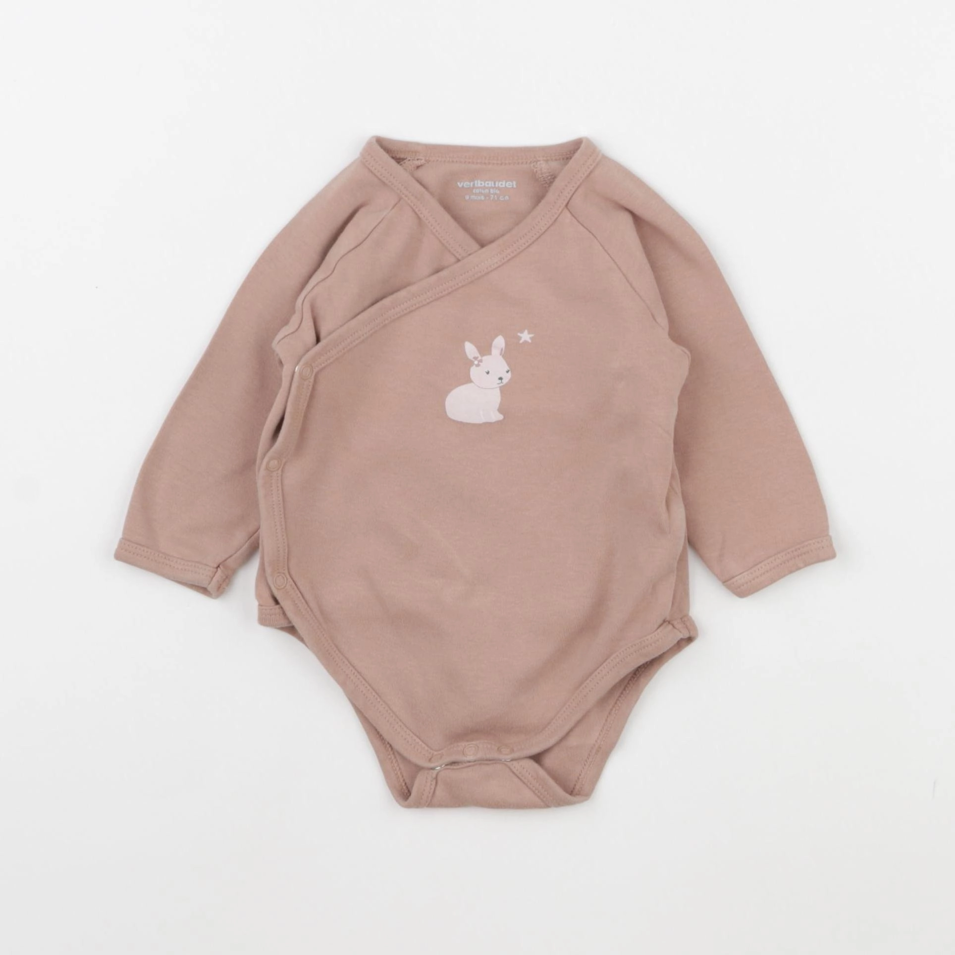 Vertbaudet - body rose - 9 mois