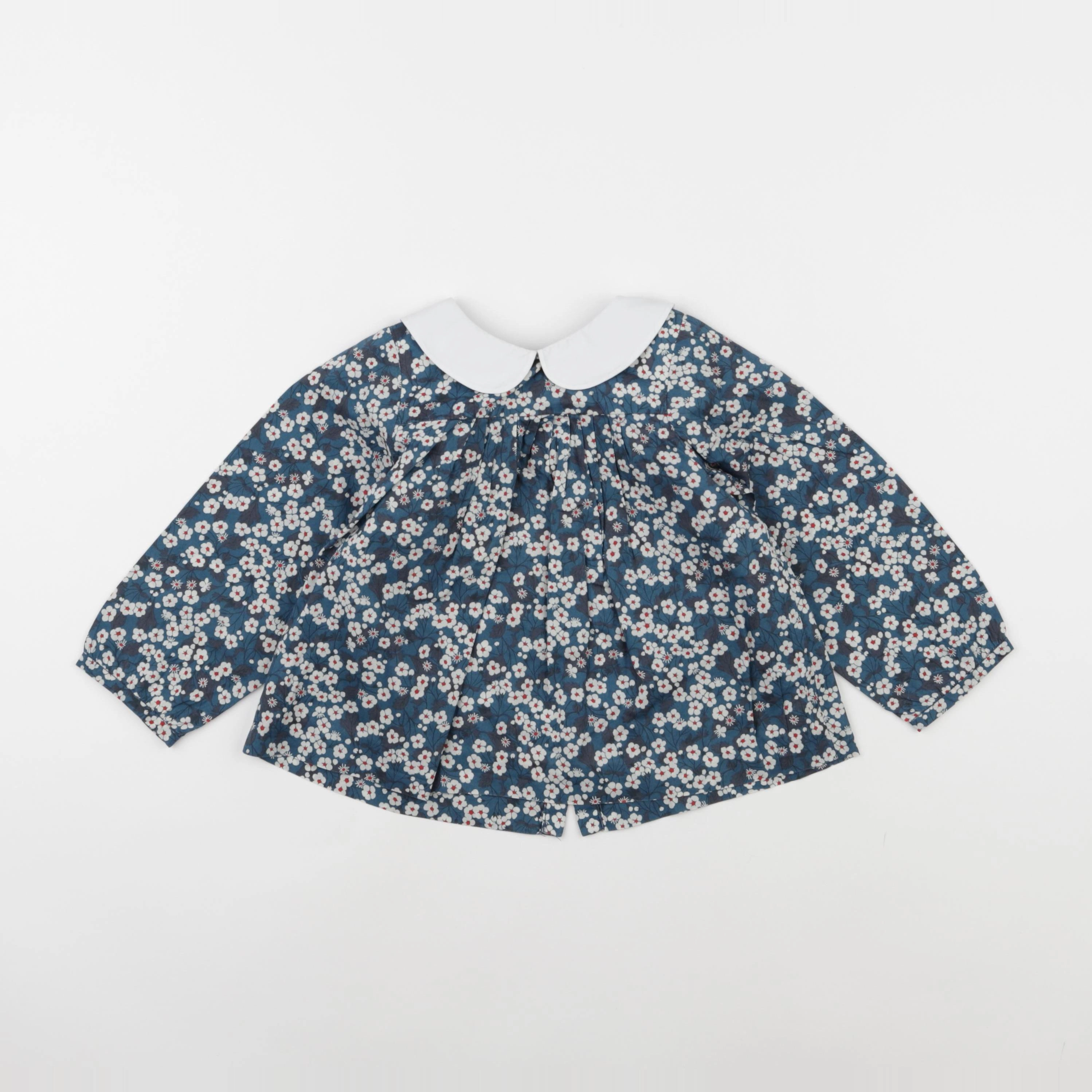 Jacadi - blouse liberty bleu - 36 mois