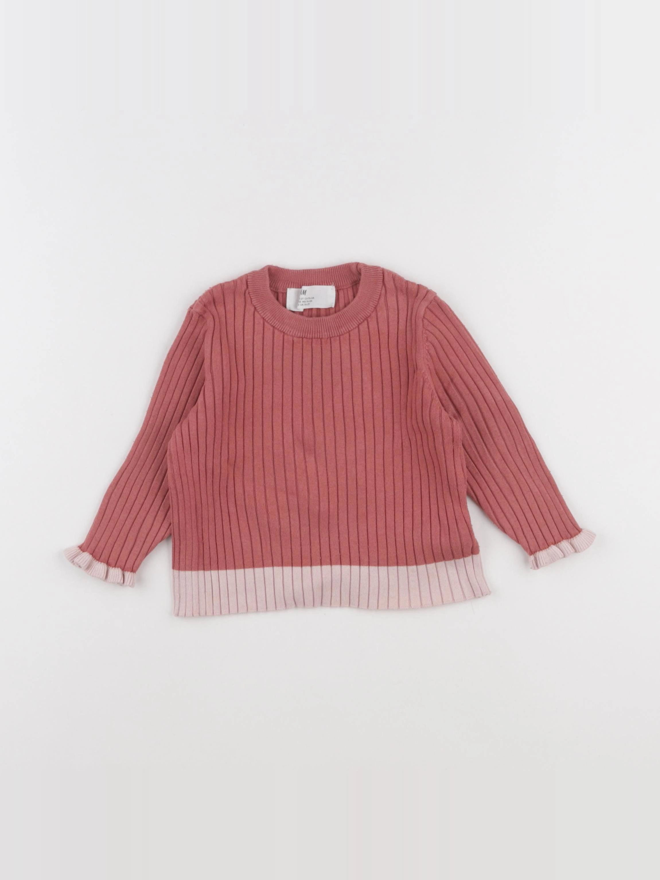 H&M - pull rose - 18/24 mois