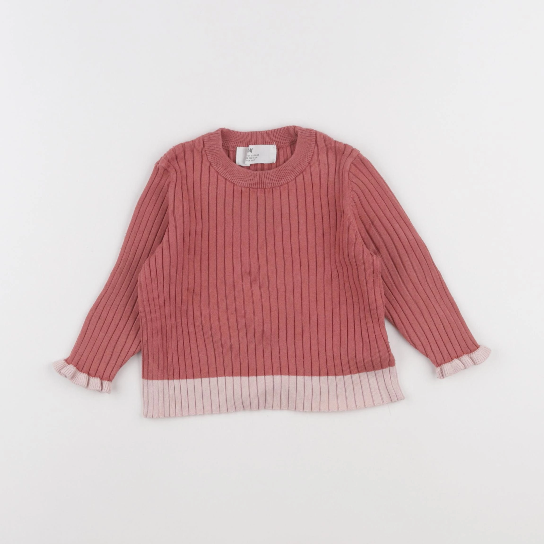 H&M - pull rose - 18/24 mois