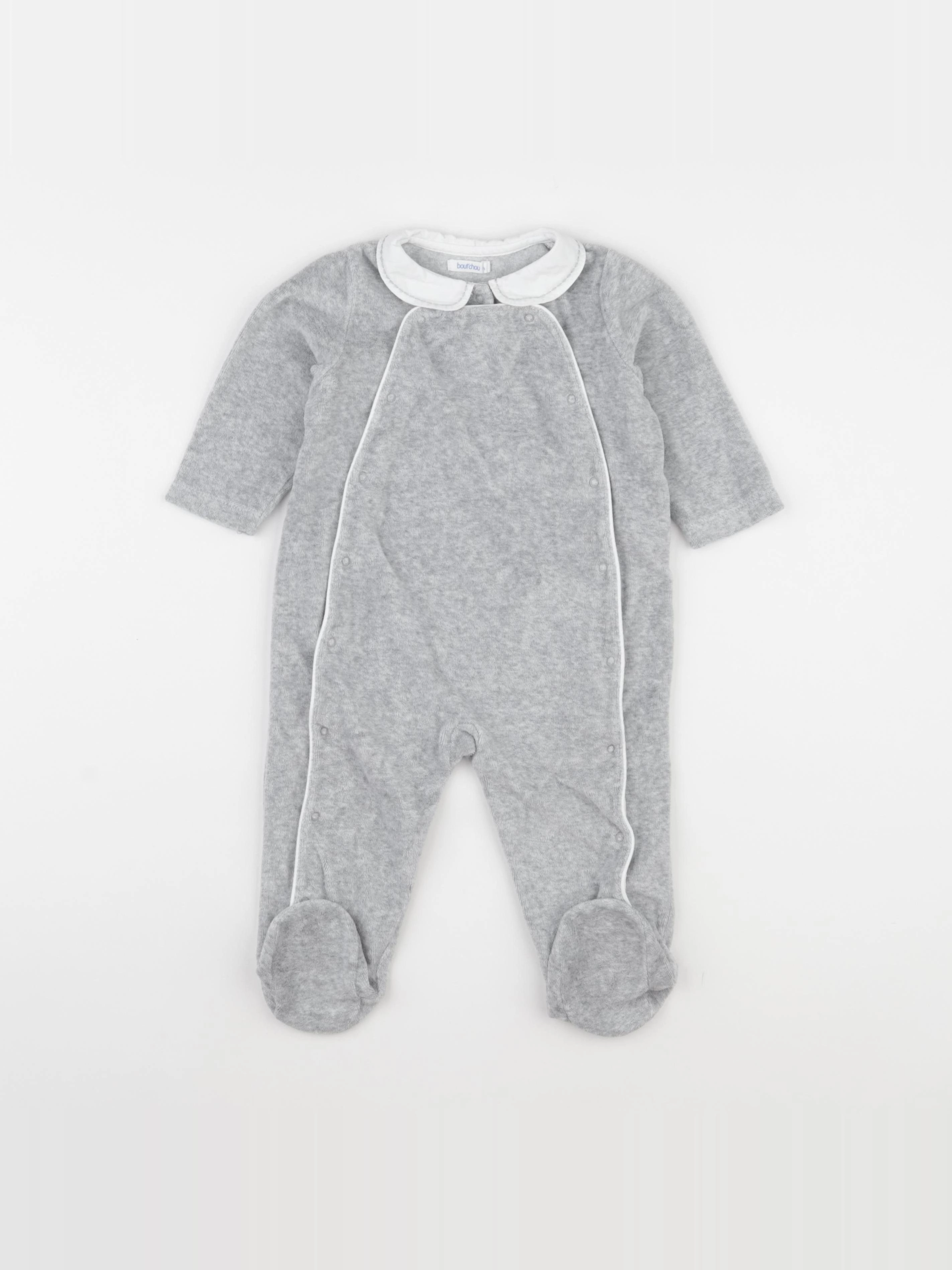 Boutchou - pyjama velours gris - 12 mois