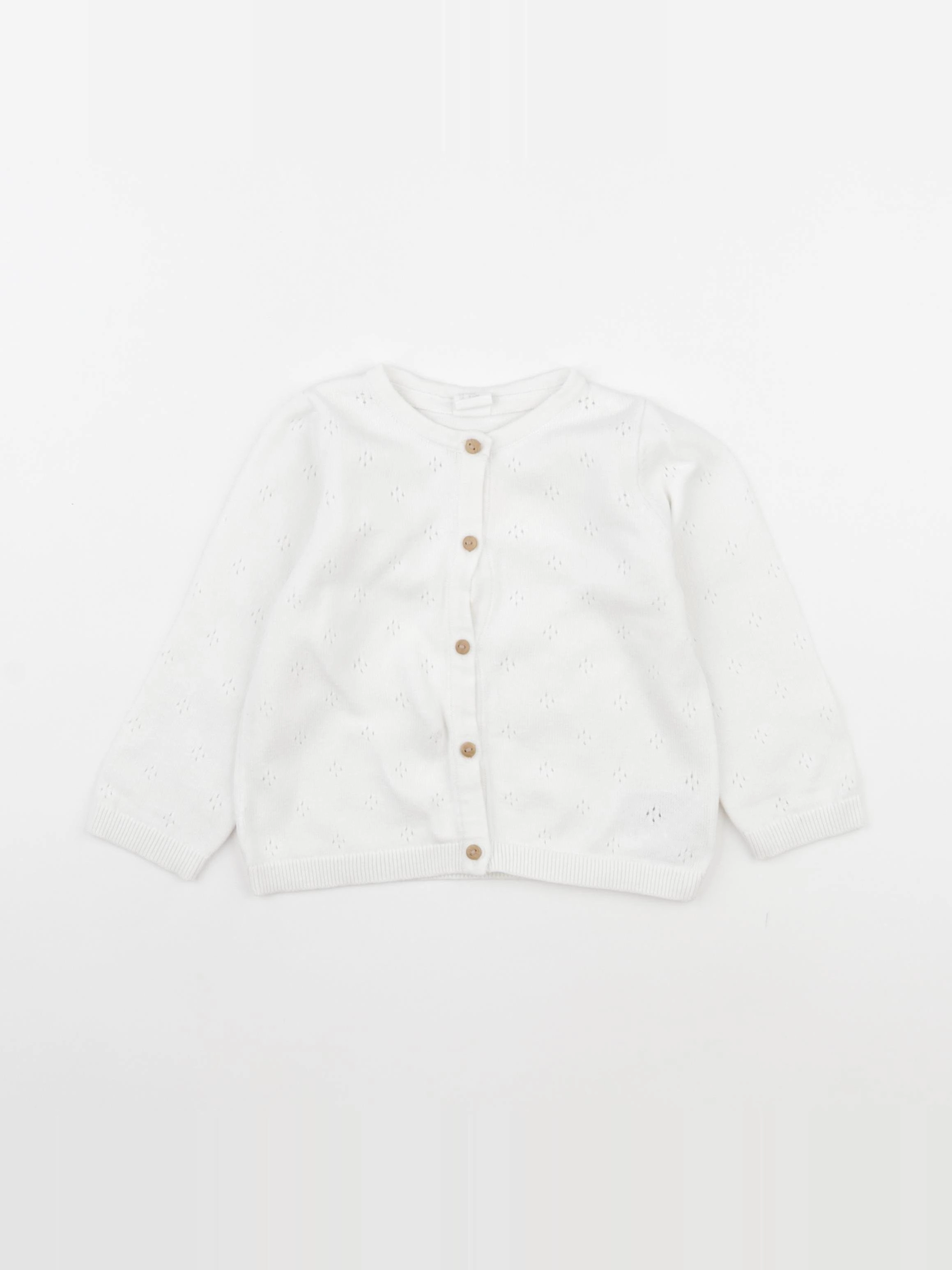 H&M - gilet blanc - 12 mois