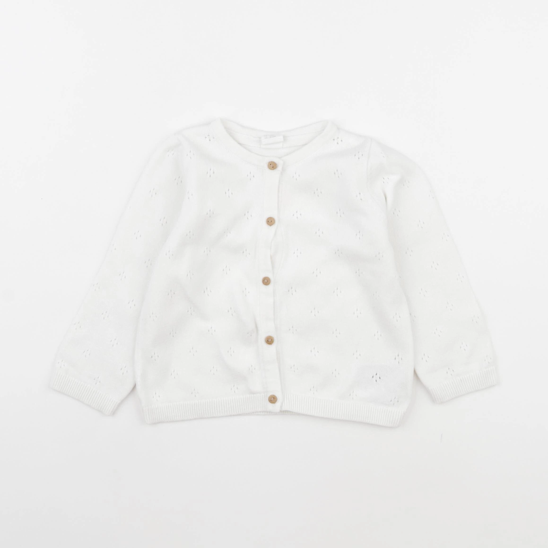 H&M - gilet blanc - 12 mois