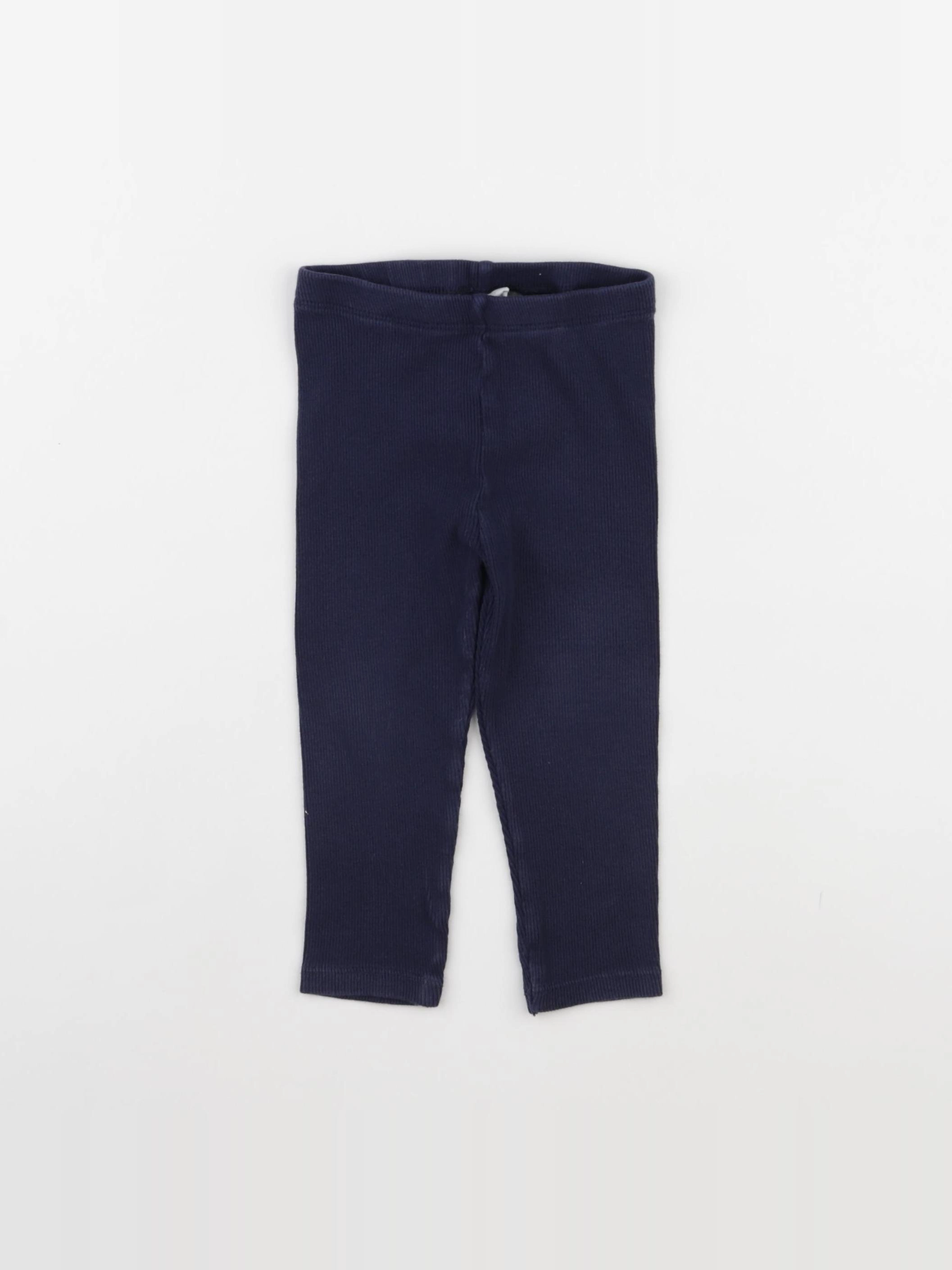 H&M - legging bleu - 12 mois
