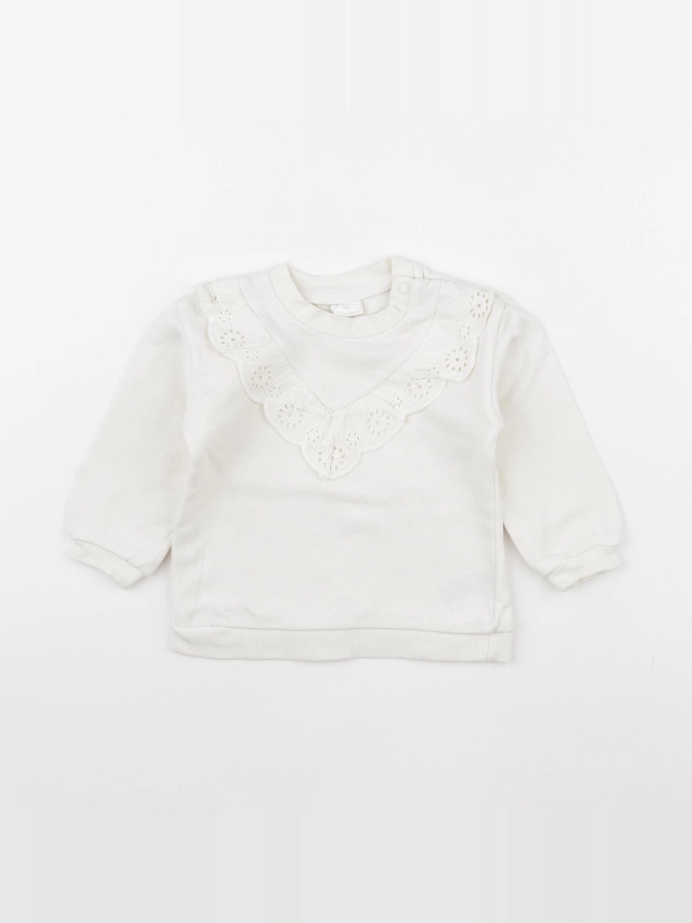 H&M - sweat beige - 9 mois
