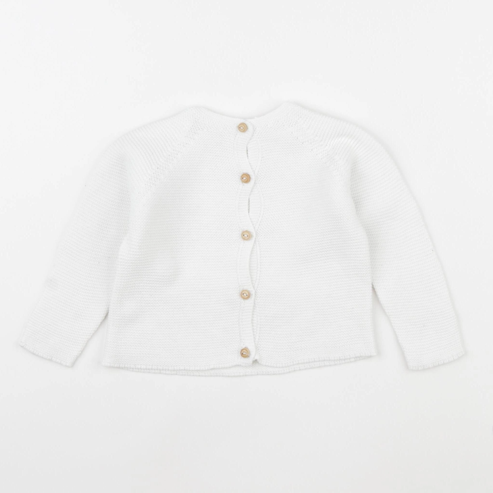 Zara - gilet blanc - 9/12 mois