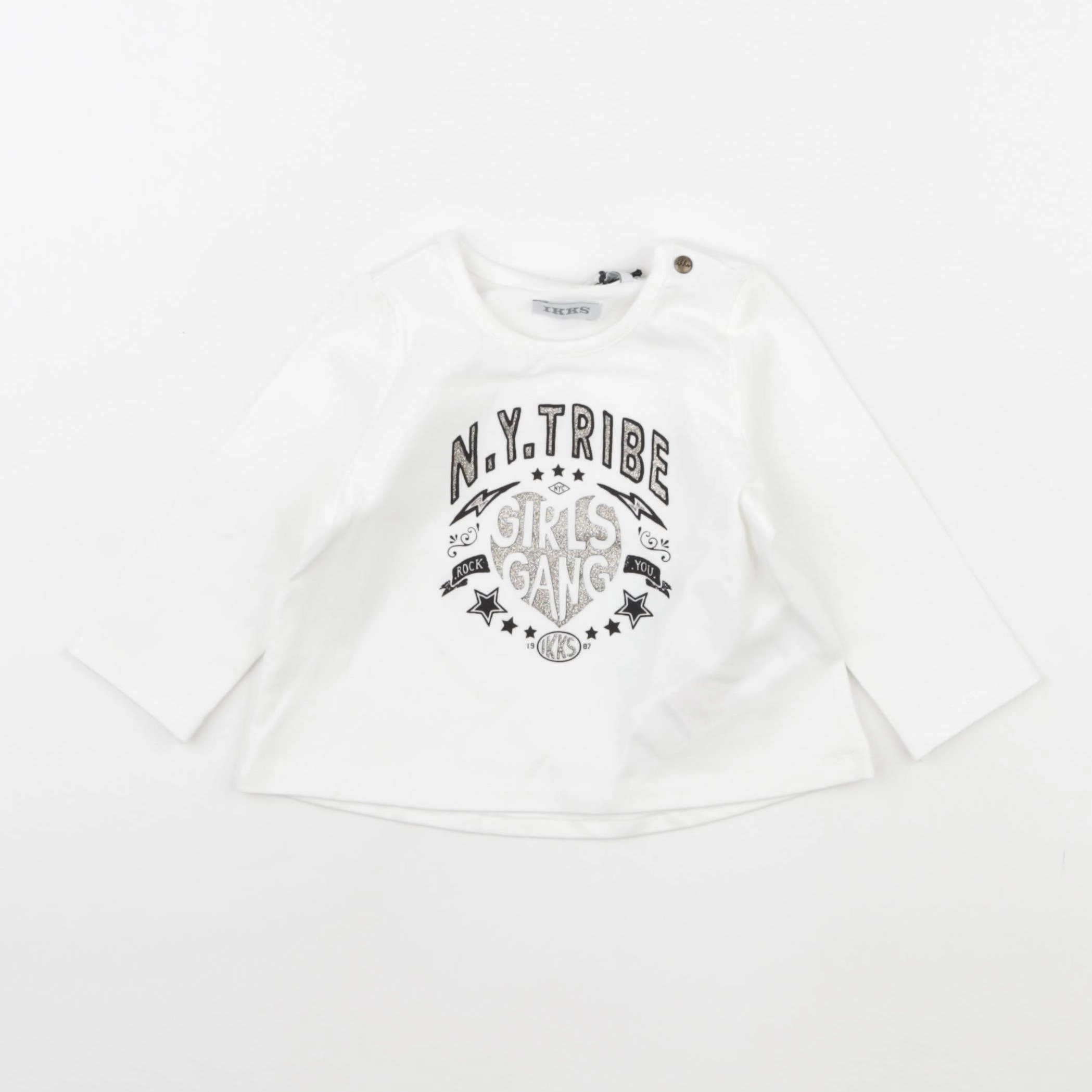 IKKS - tee-shirt blanc - 6 mois
