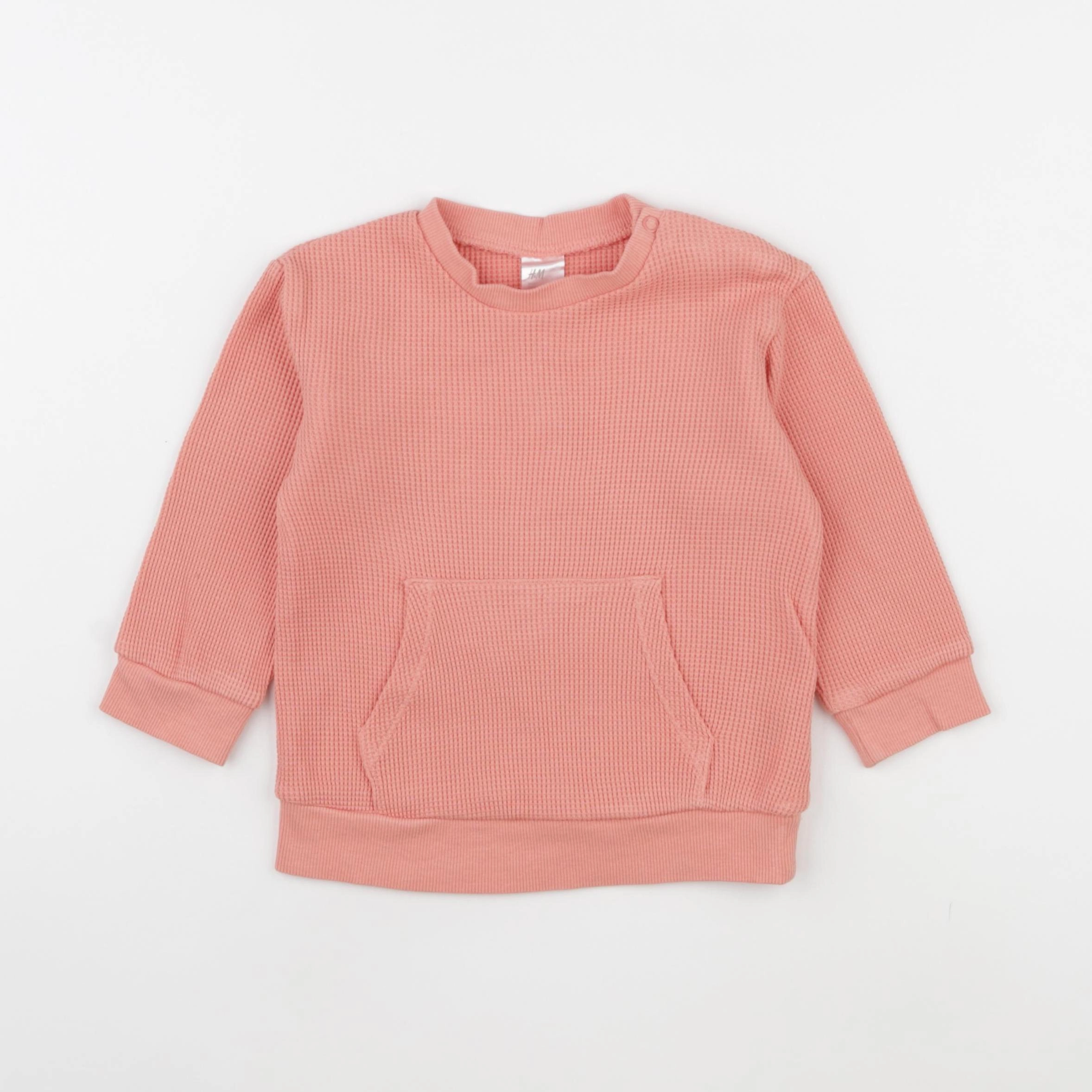 H&M - sweat rose - 18 mois