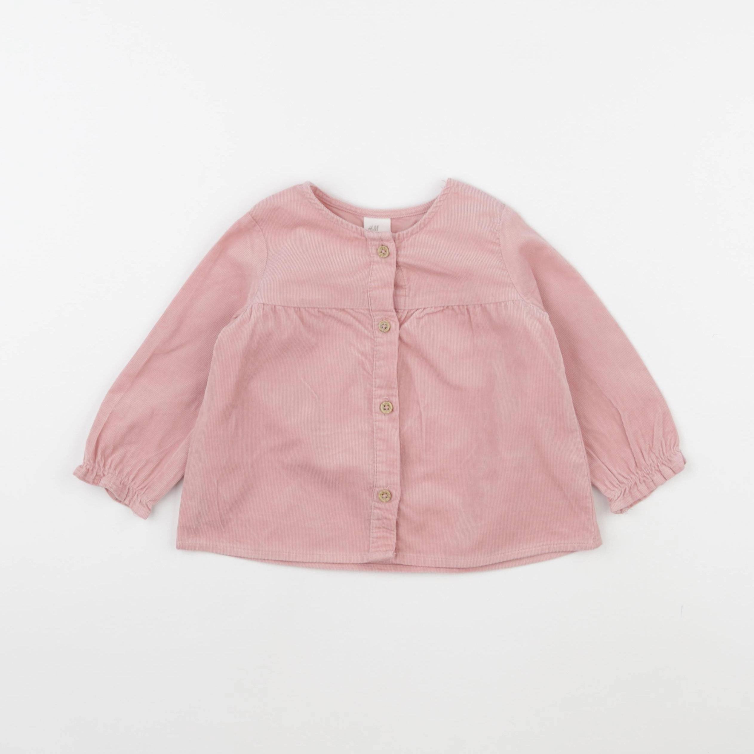 H&M - blouse rose - 9 mois