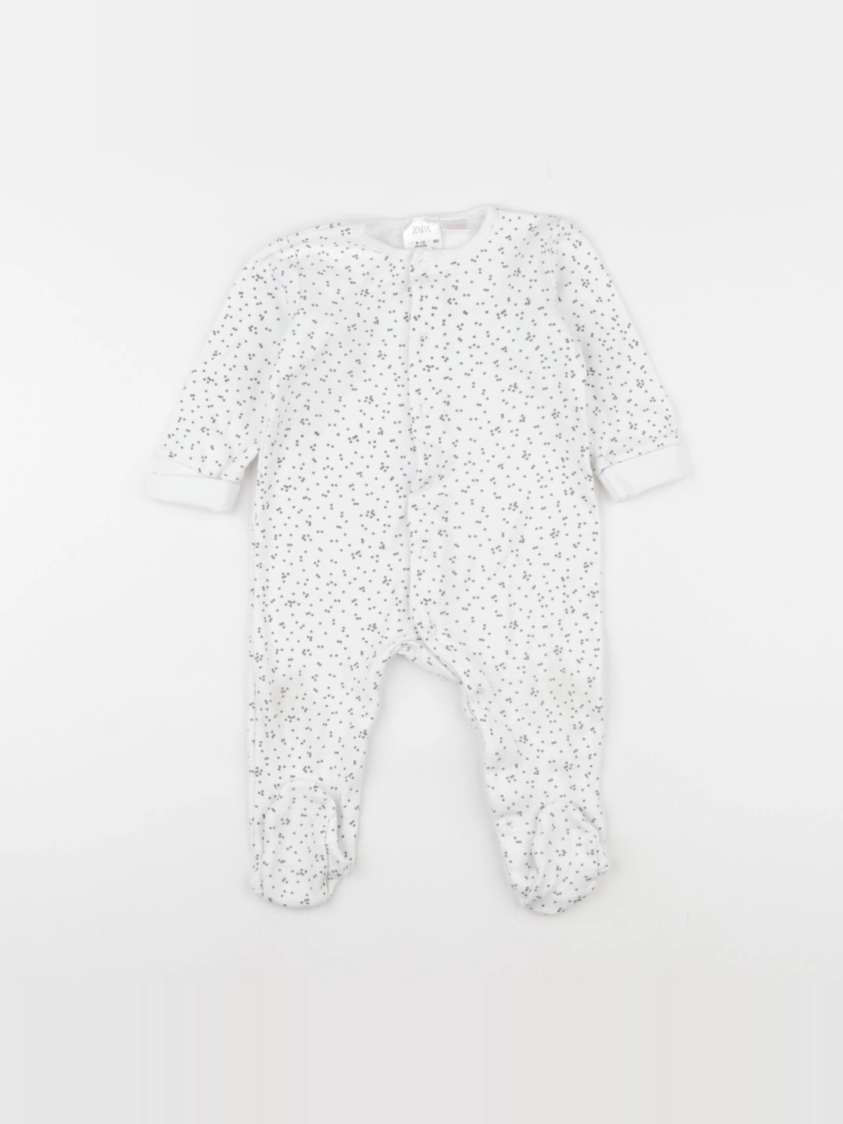 Zara - pyjama coton blanc - 9/12 mois