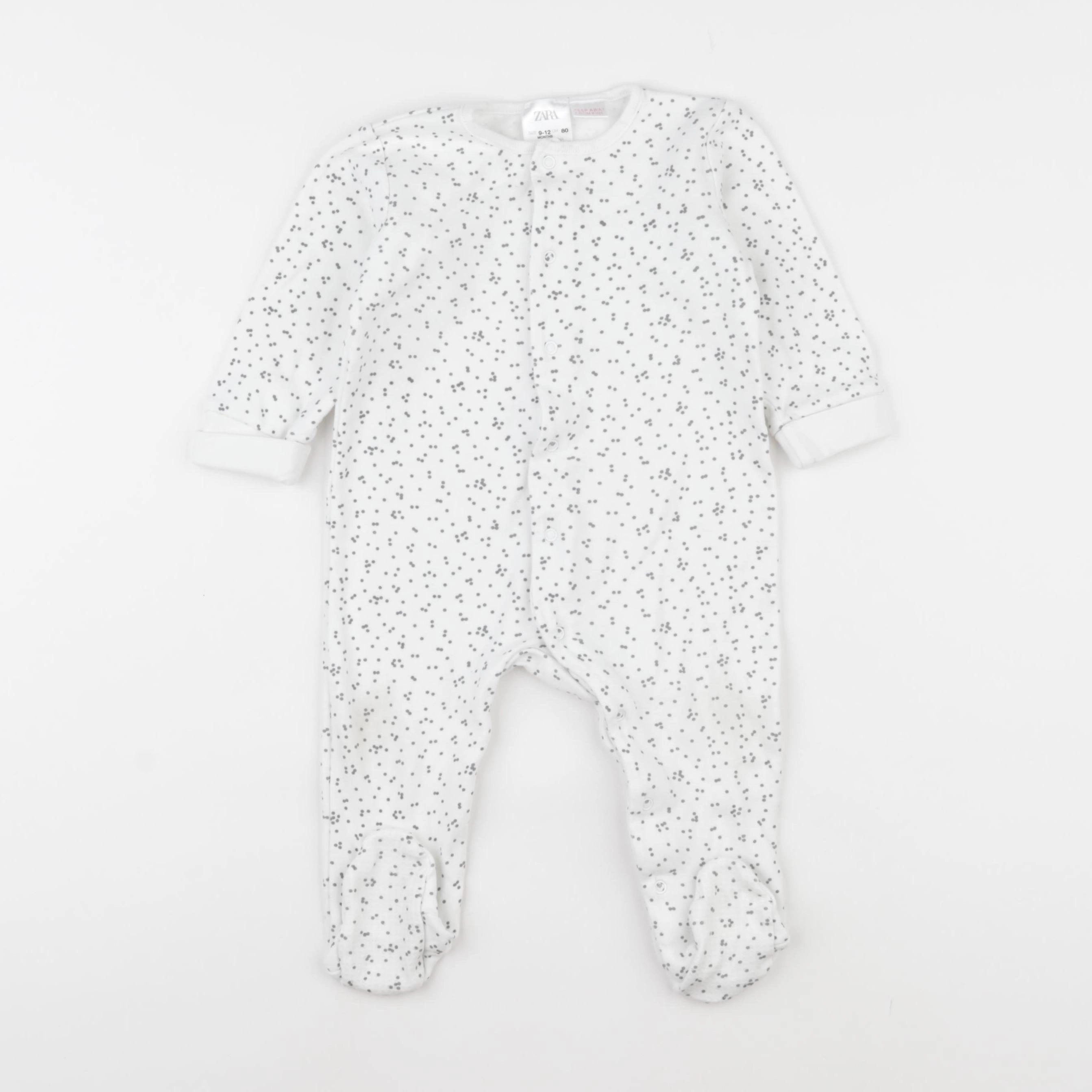 Zara - pyjama coton blanc - 9/12 mois