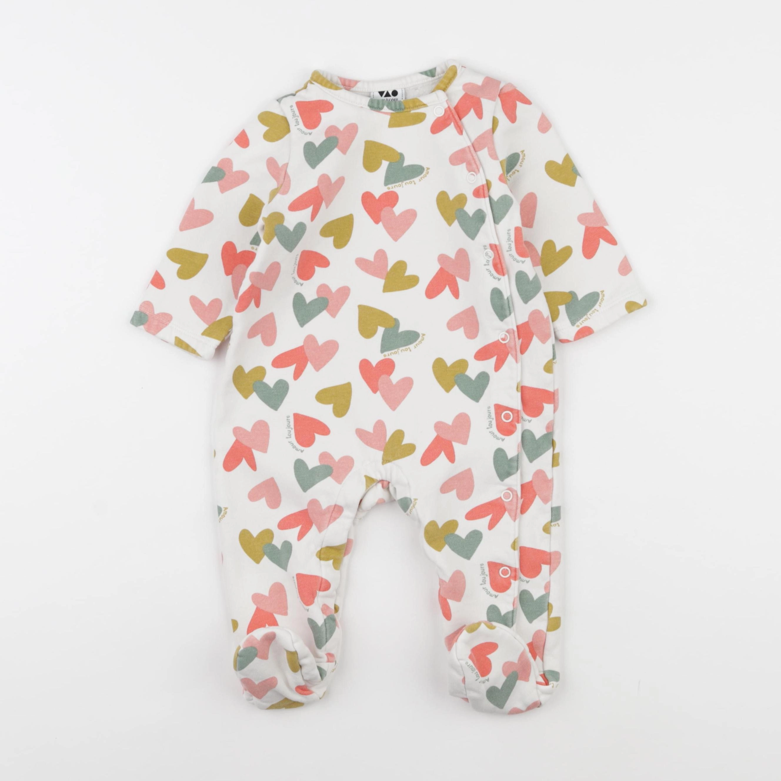 Tape à l'oeil - pyjama coton rose - 9 mois
