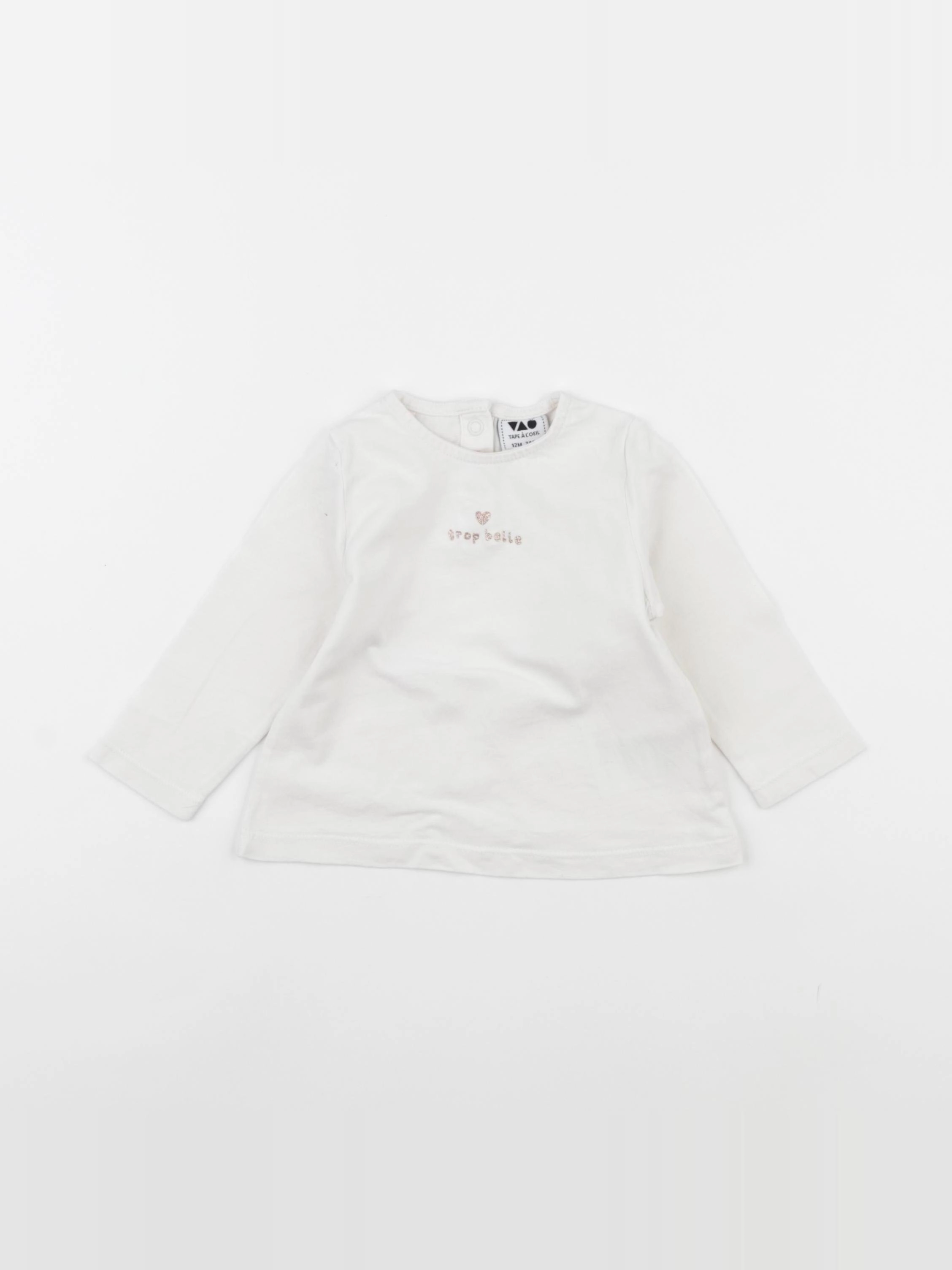 Tape à l'oeil - tee-shirt blanc - 12 mois