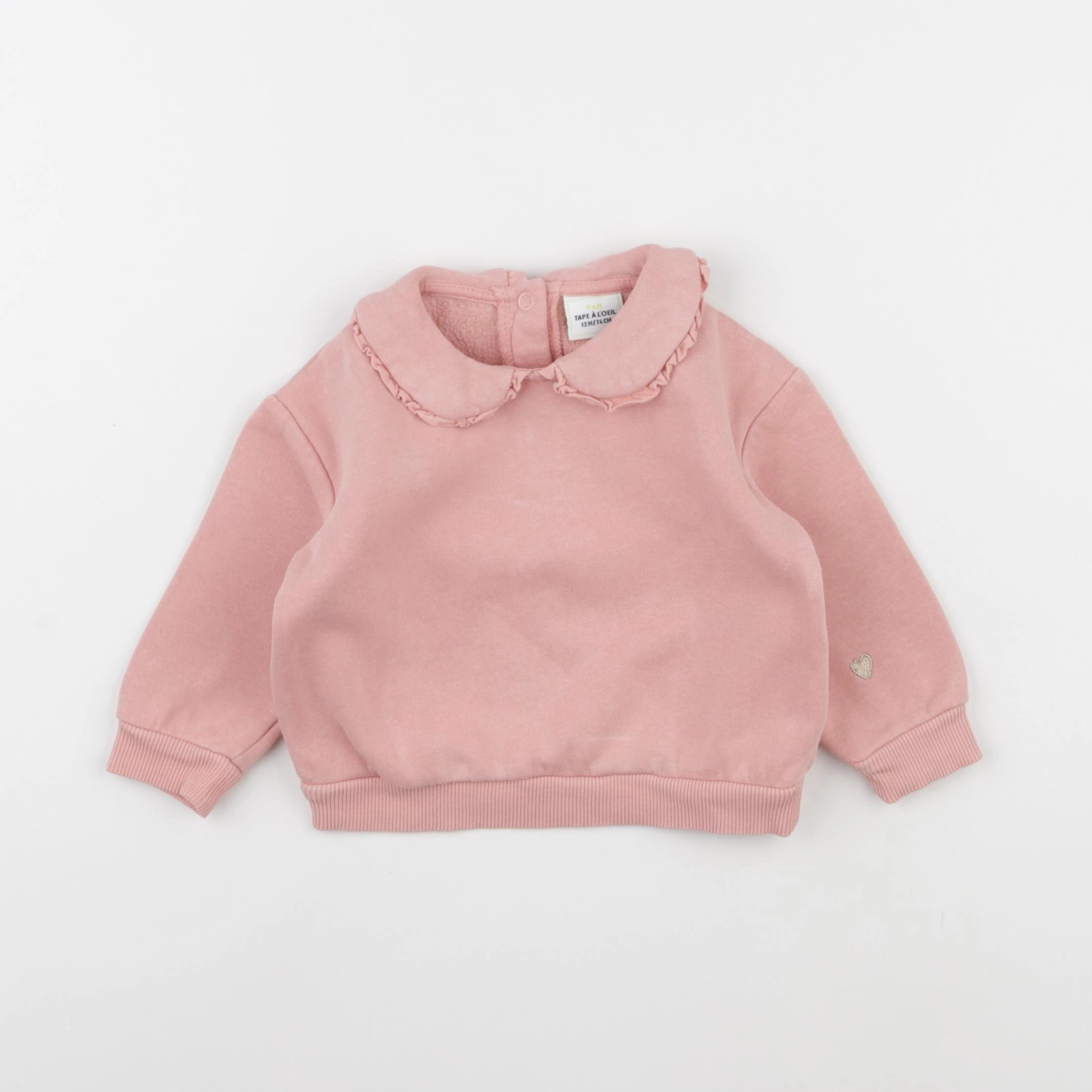 Tape à l'oeil - sweat rose - 12 mois