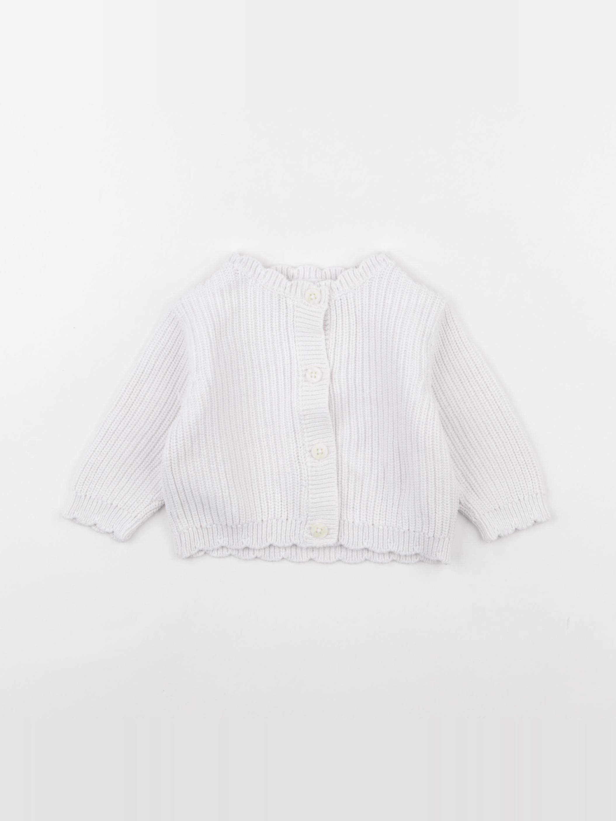 Tape à l'oeil - gilet blanc - 9 mois