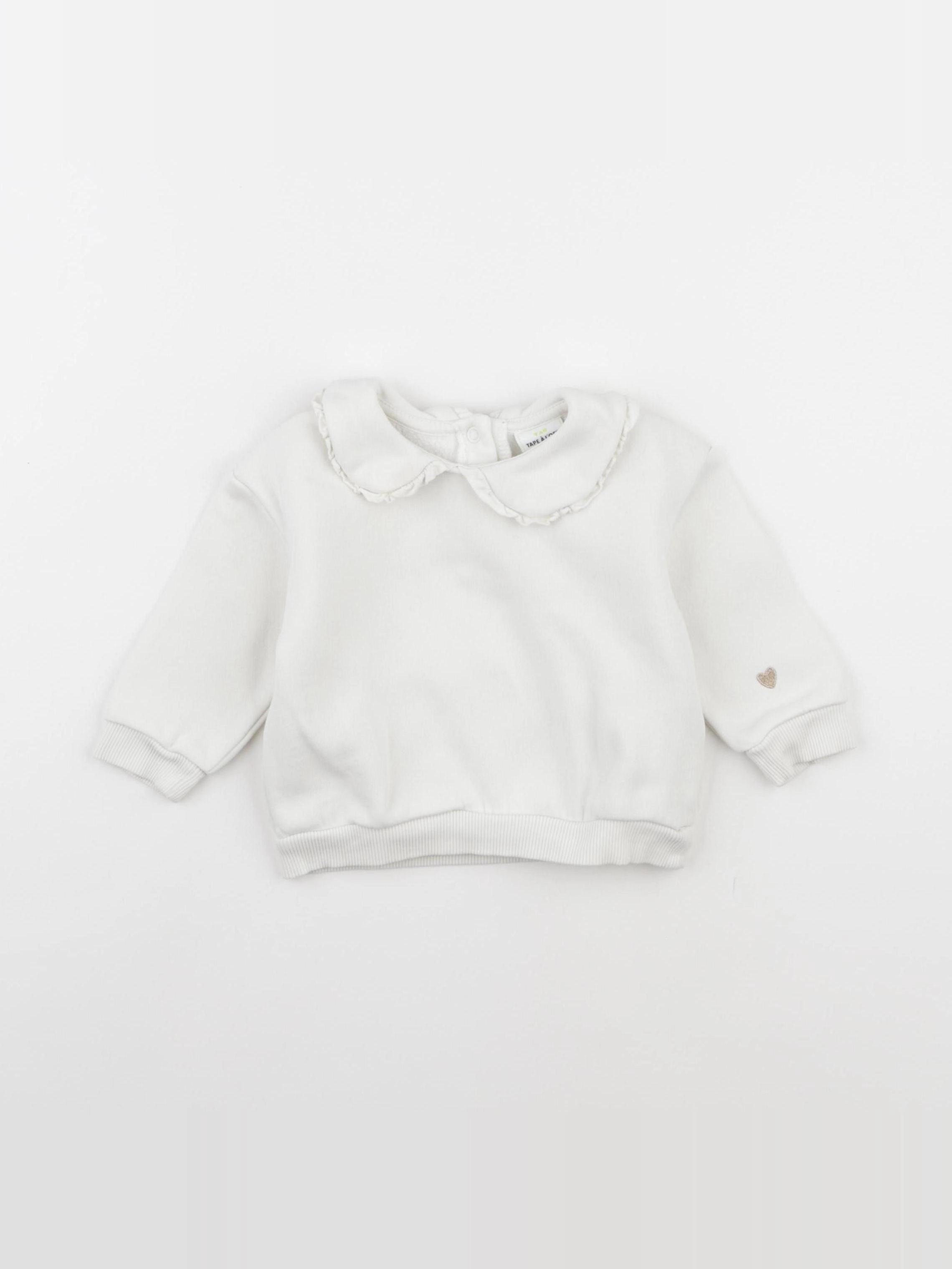 Tape à l'oeil - sweat blanc - 12 mois