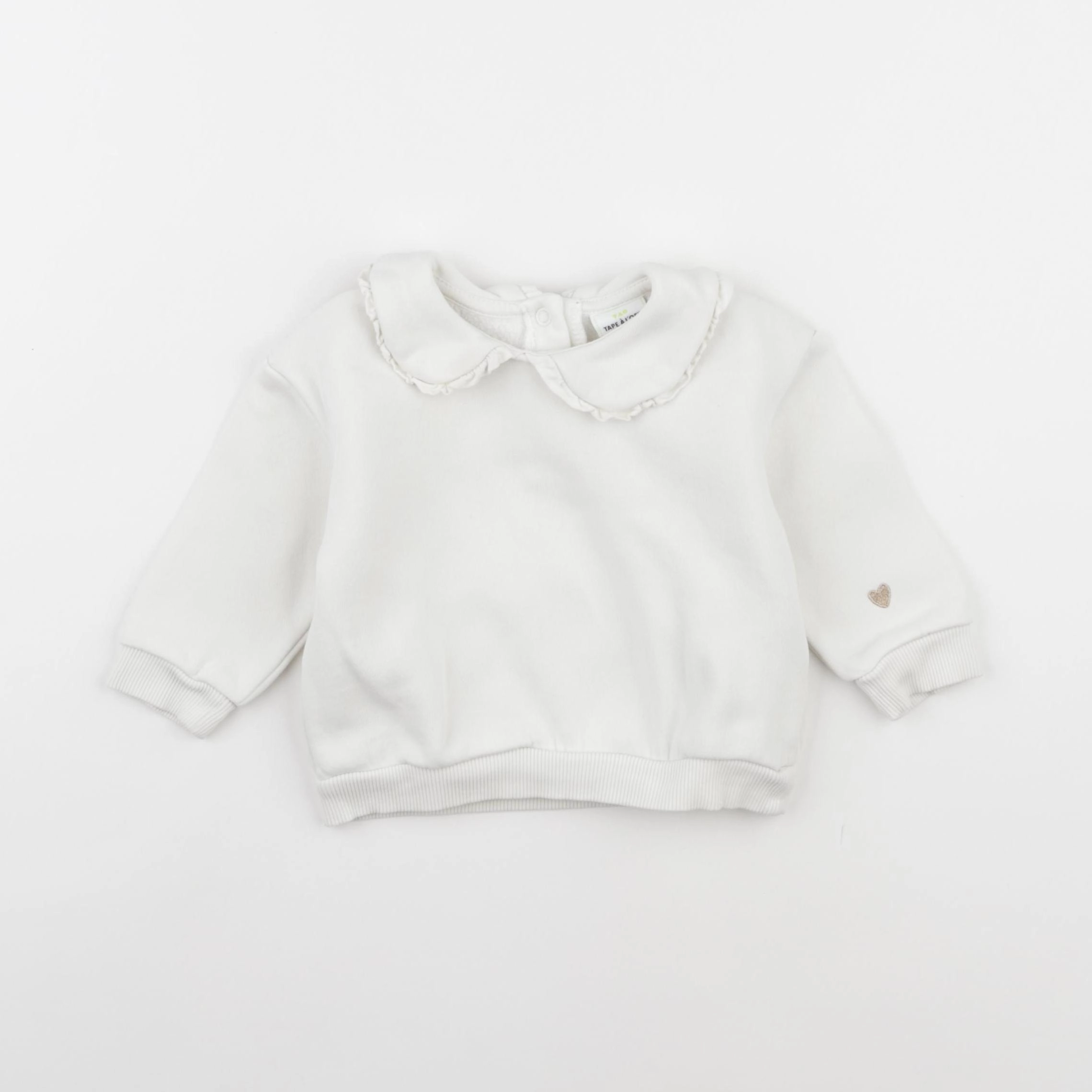 Tape à l'oeil - sweat blanc - 12 mois