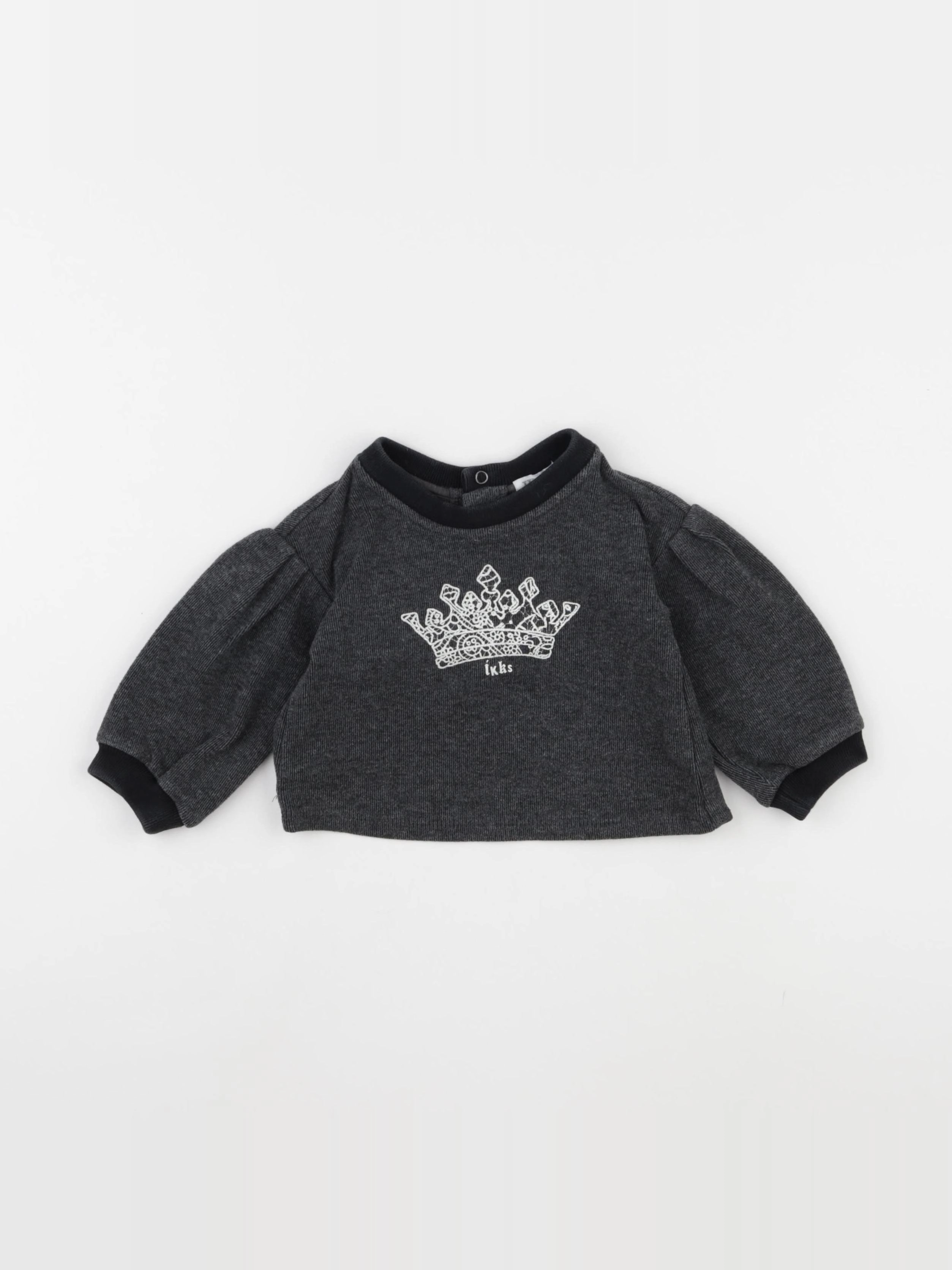 IKKS - sweat noir - 12 mois