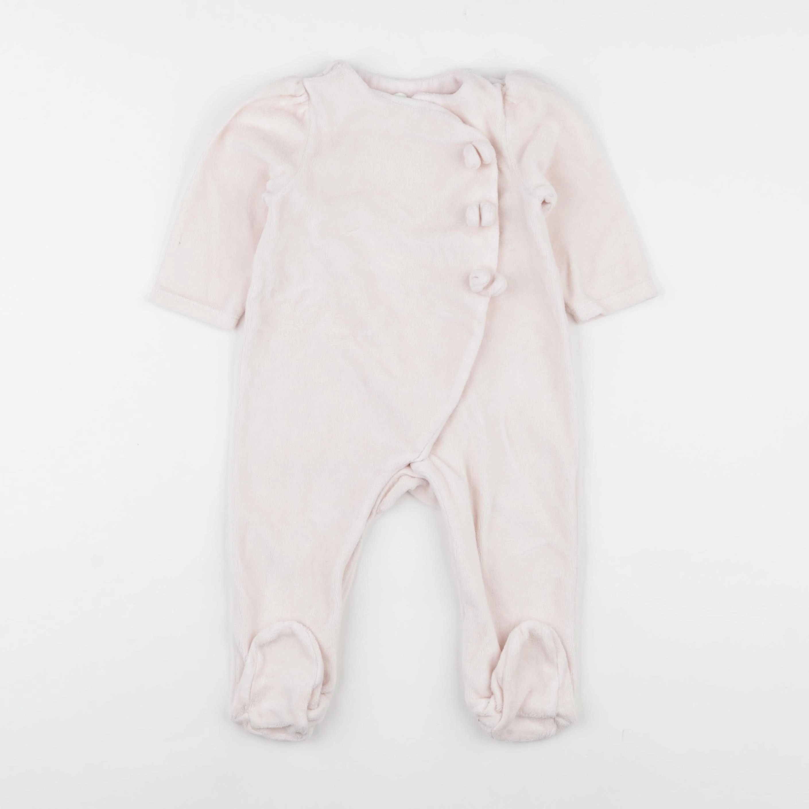 Tape à l'oeil - pyjama velours rose - 12 mois