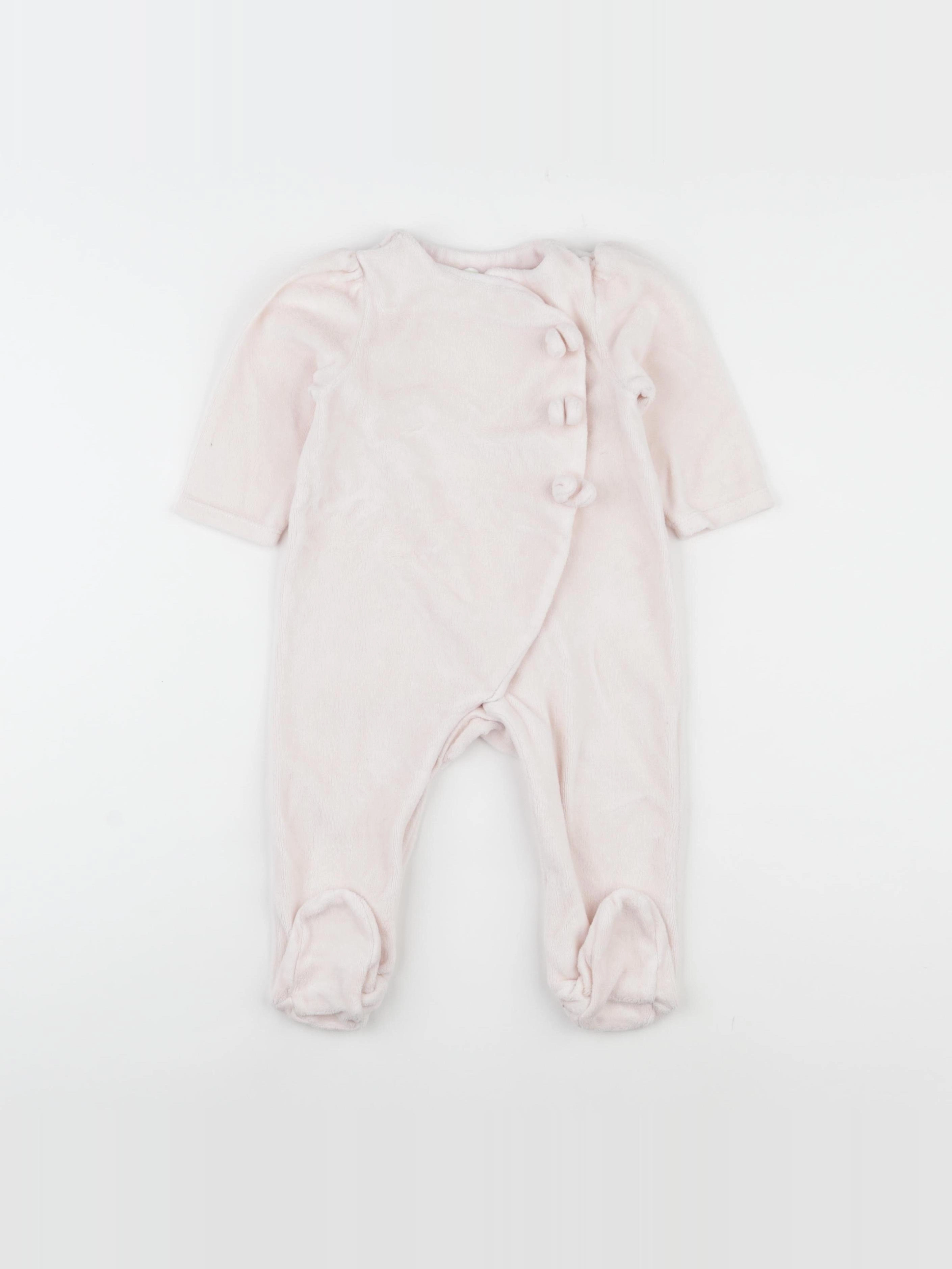 Tape à l'oeil - pyjama velours rose - 9 mois