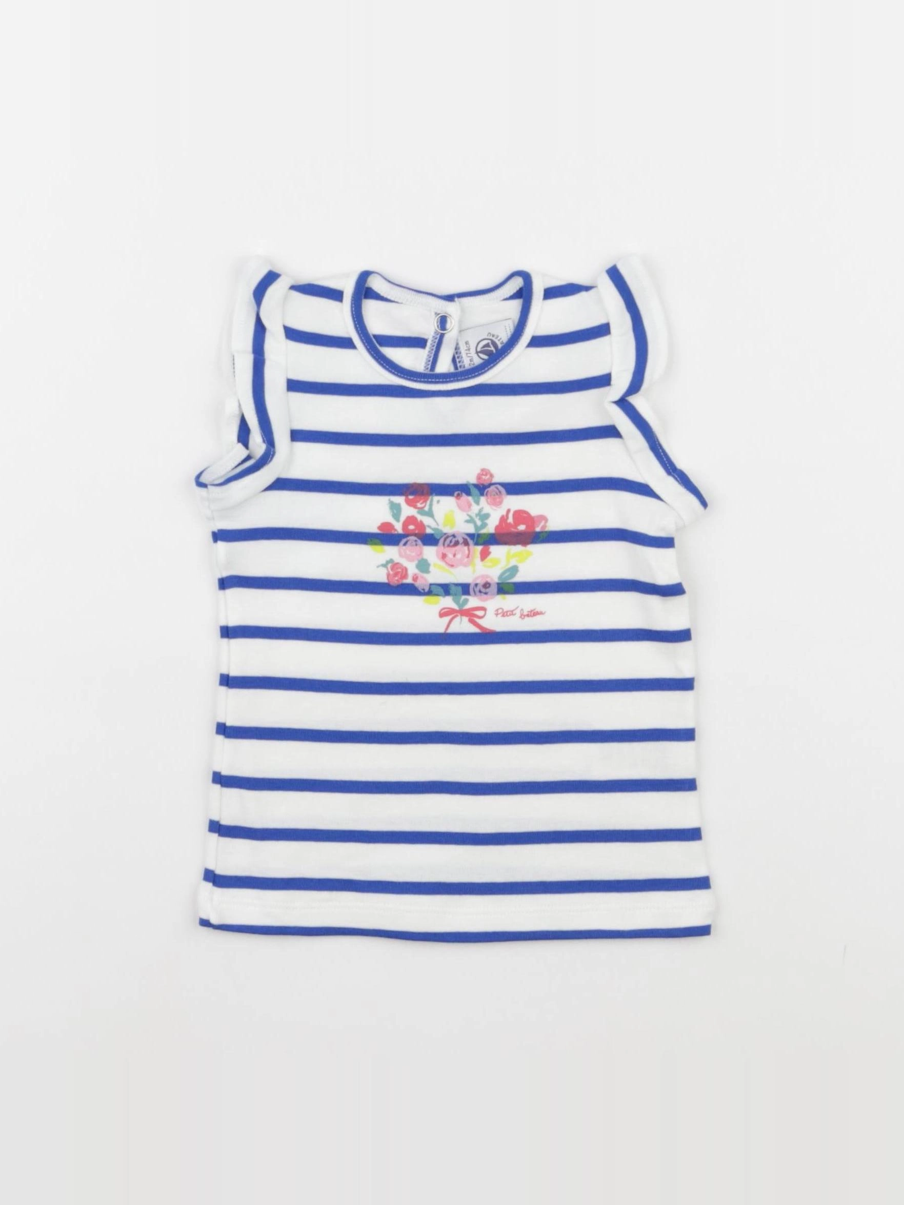 Petit Bateau - débardeur blanc - 12 mois