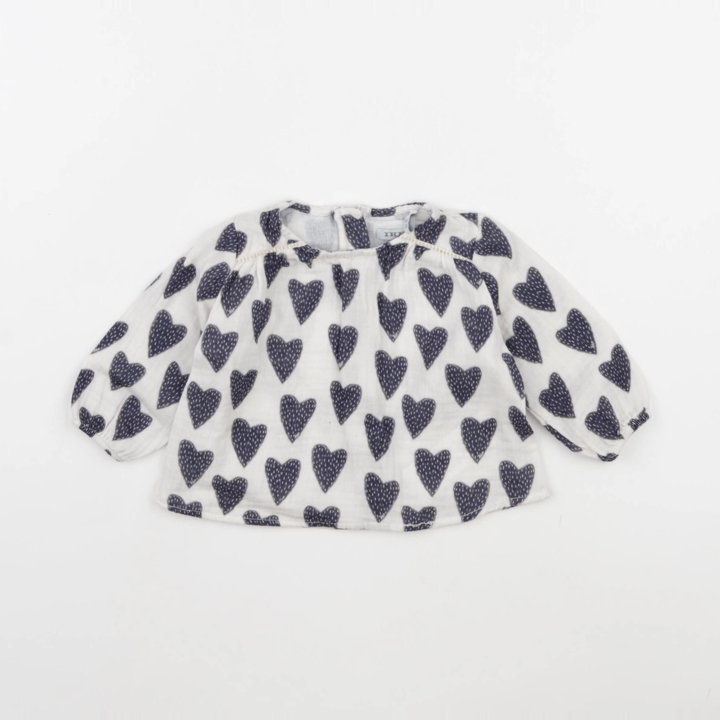 IKKS - blouse bleu, blanc - 6 mois