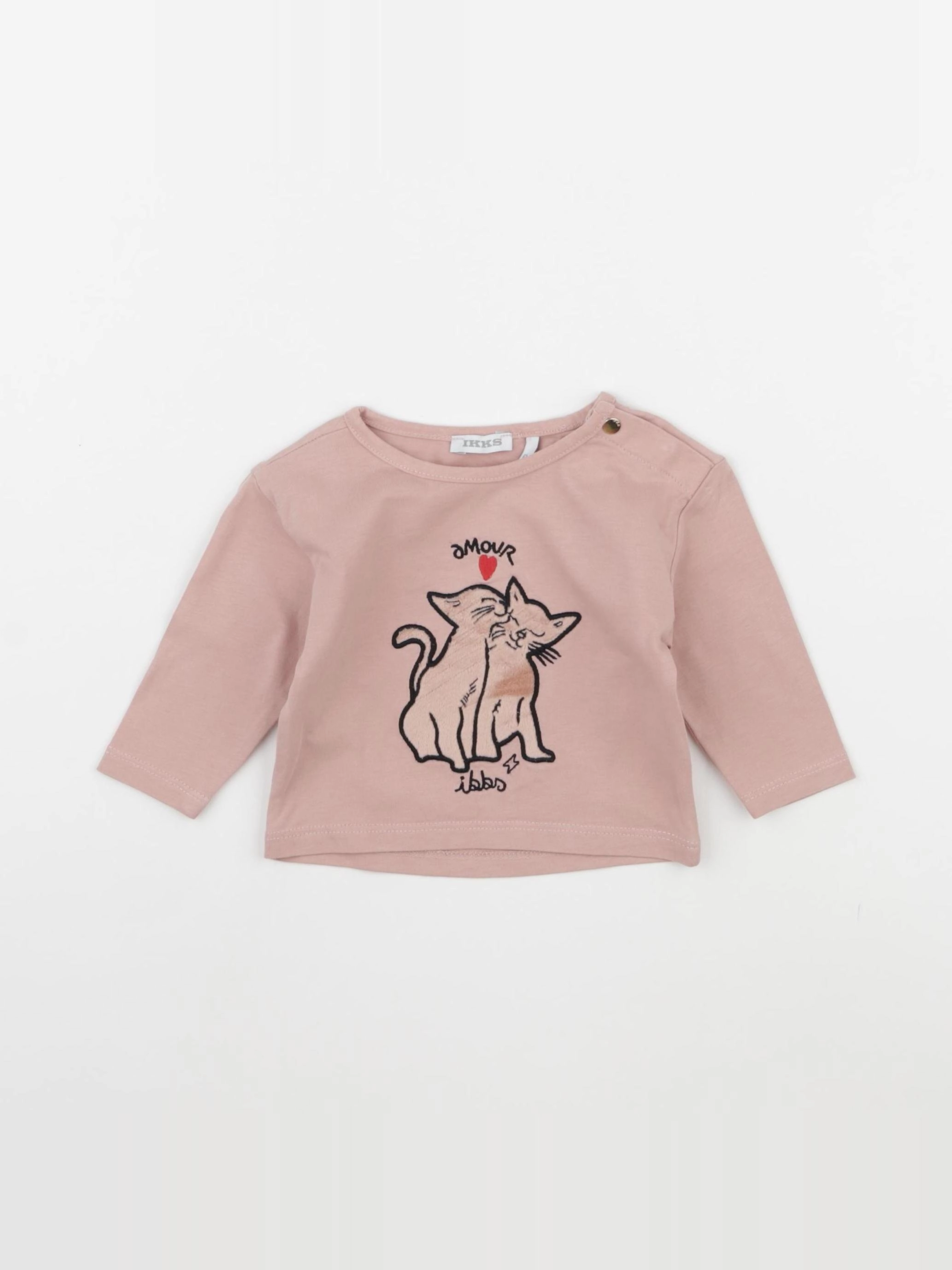 IKKS - tee-shirt rose - 6 mois