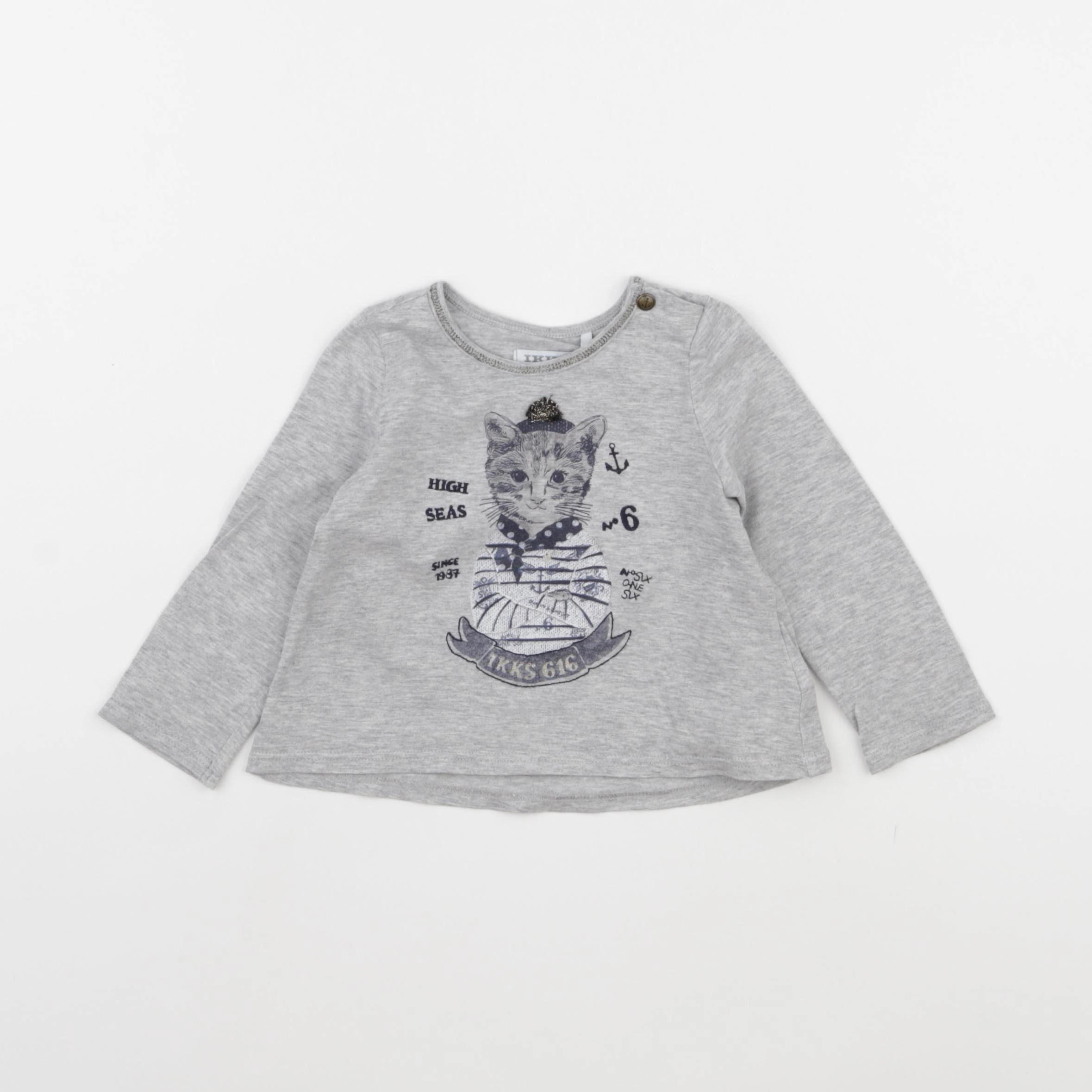 IKKS - tee-shirt gris - 6 mois
