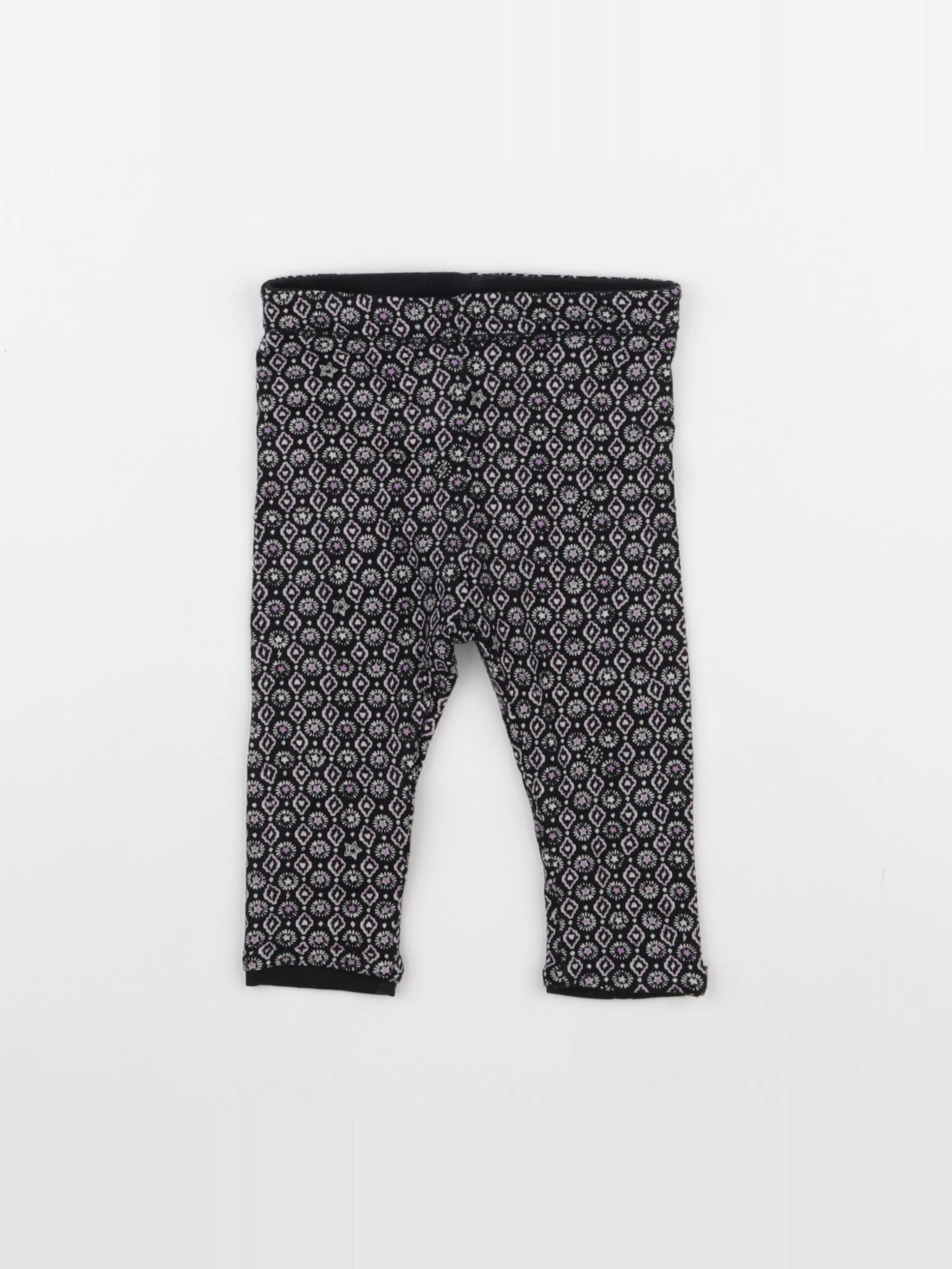 IKKS - legging noir, rose - 6 mois