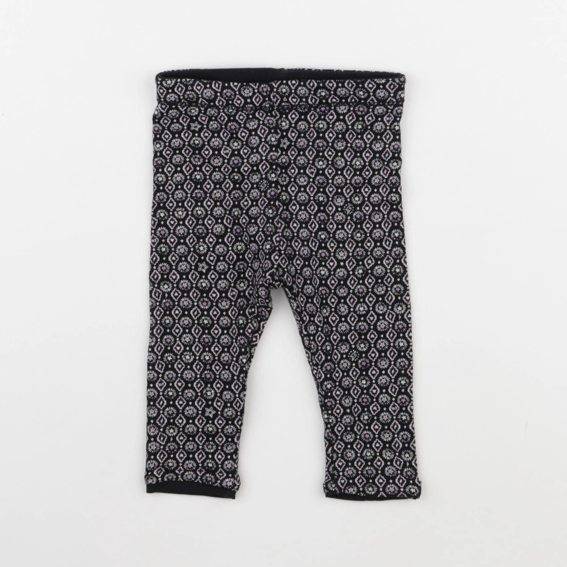 IKKS - legging noir, rose - 6 mois