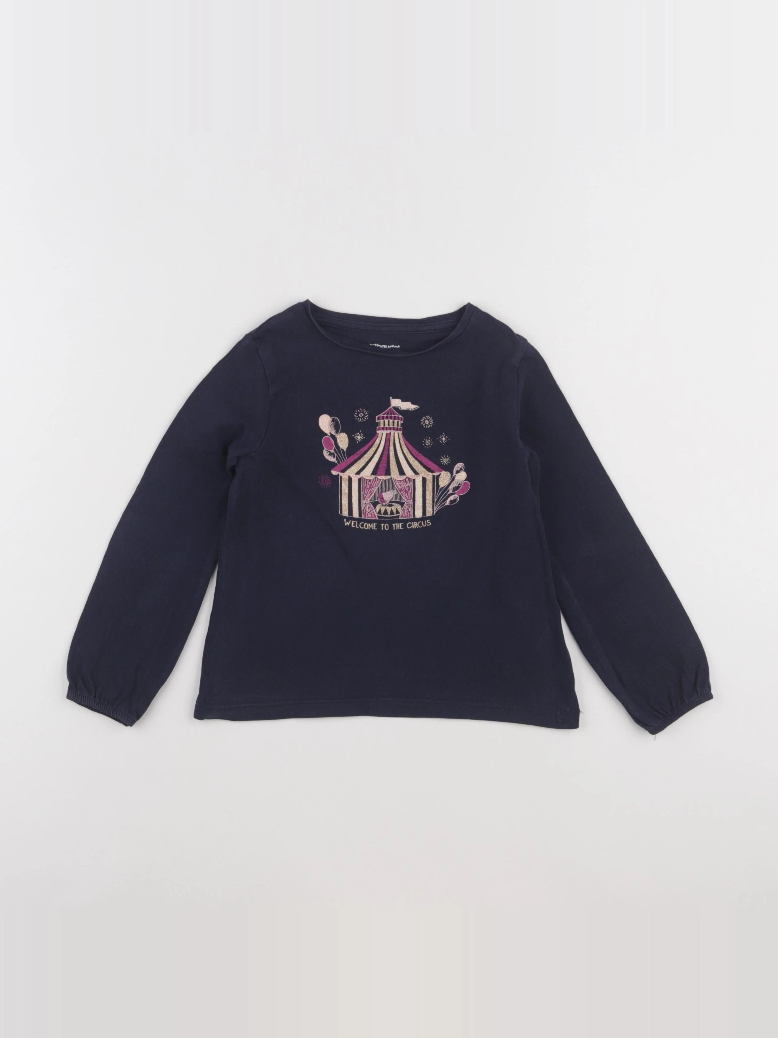Vertbaudet - tee-shirt bleu, or - 4 ans