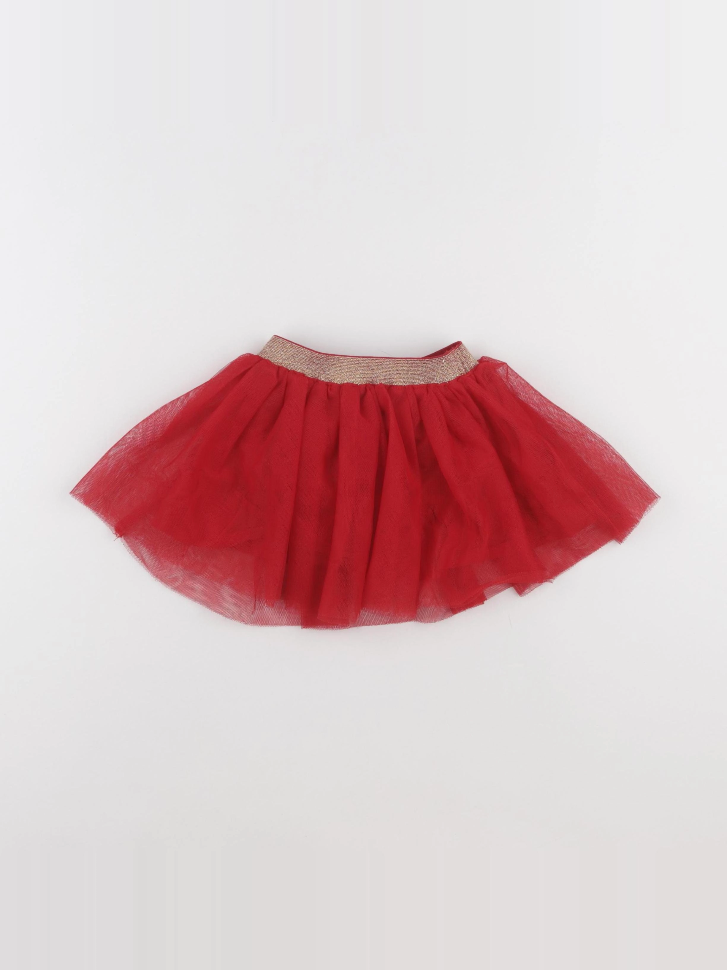 Vertbaudet - jupe rouge - 18 mois