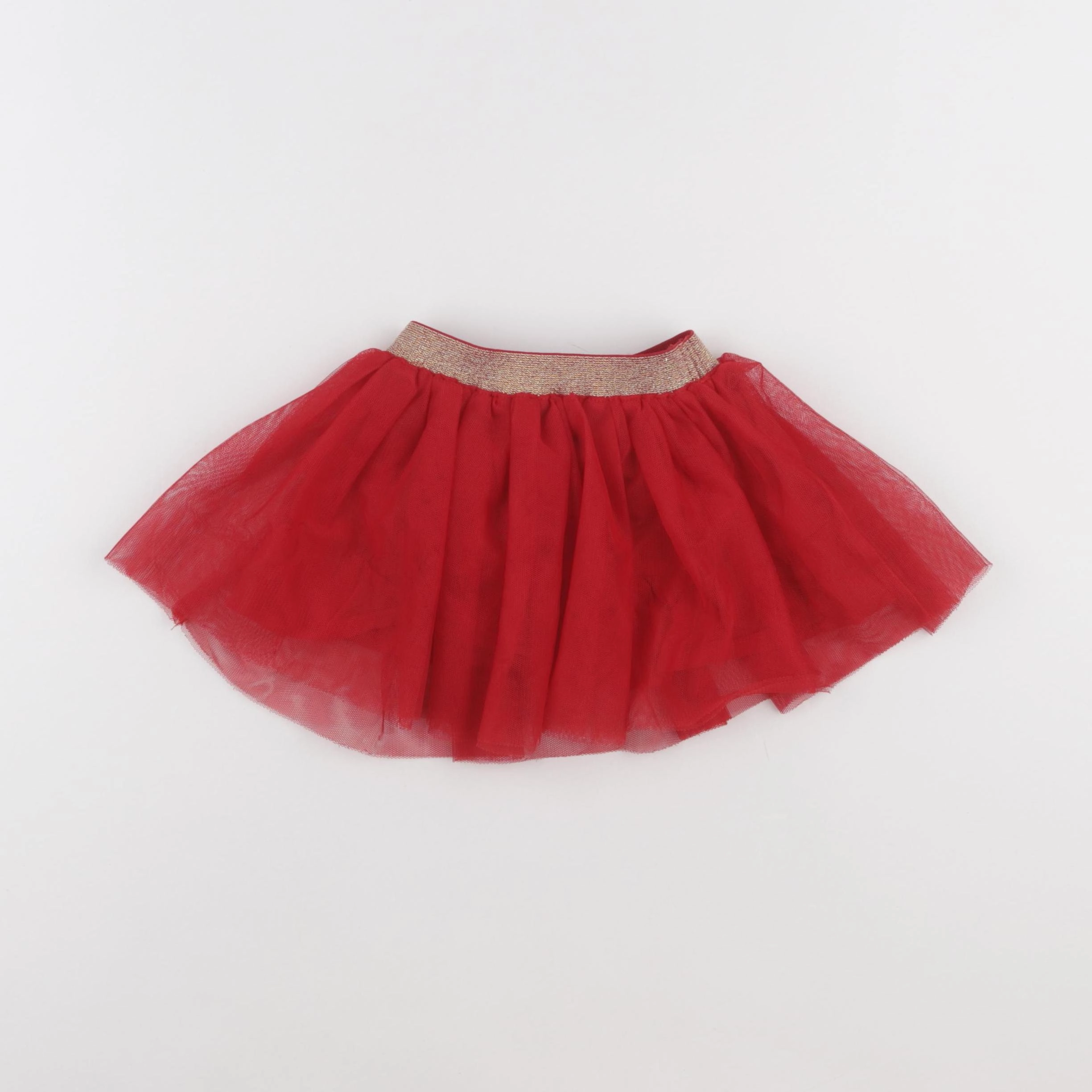 Vertbaudet - jupe rouge - 18 mois