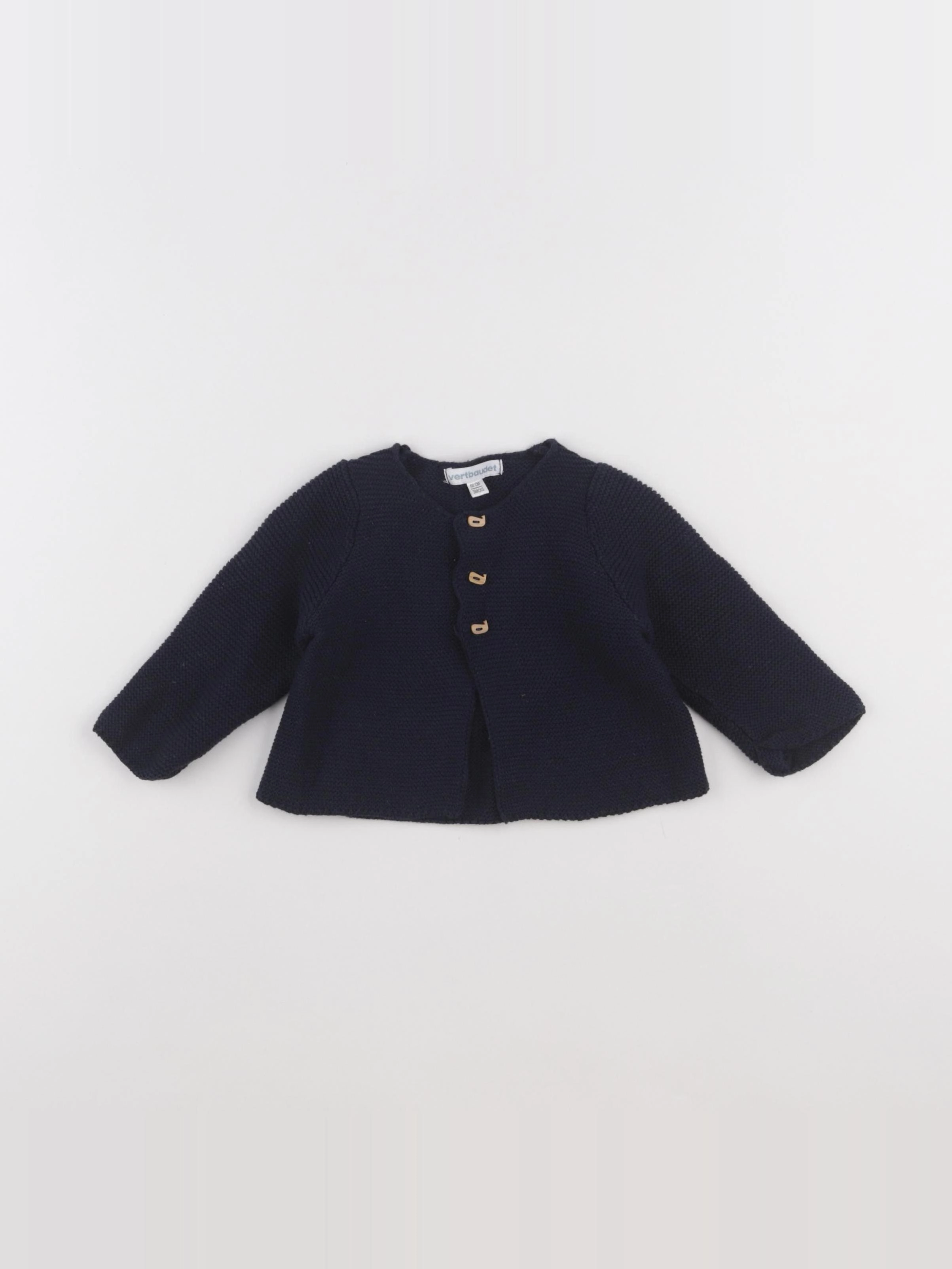 Vertbaudet - gilet bleu - 3 mois