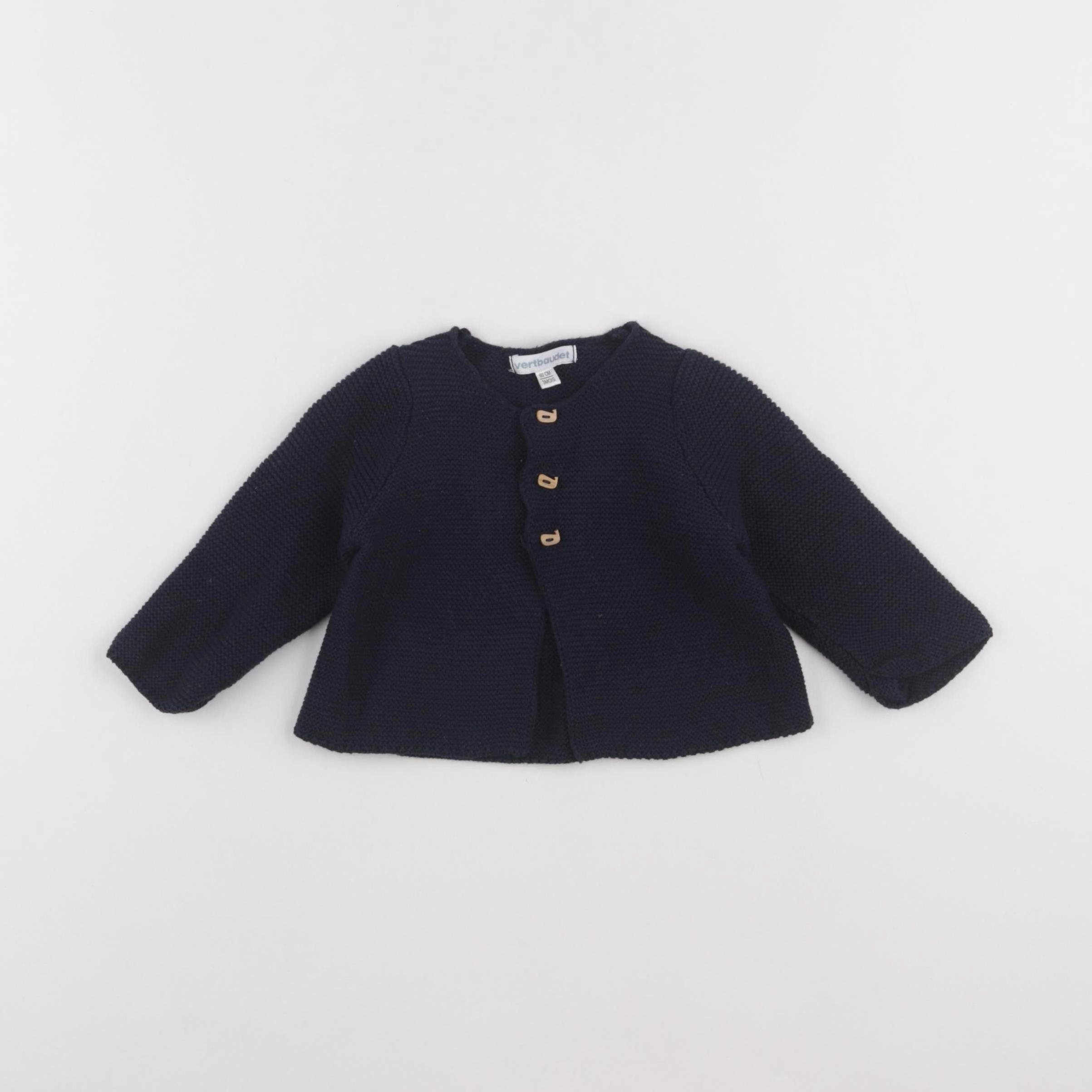 Vertbaudet - gilet bleu - 3 mois