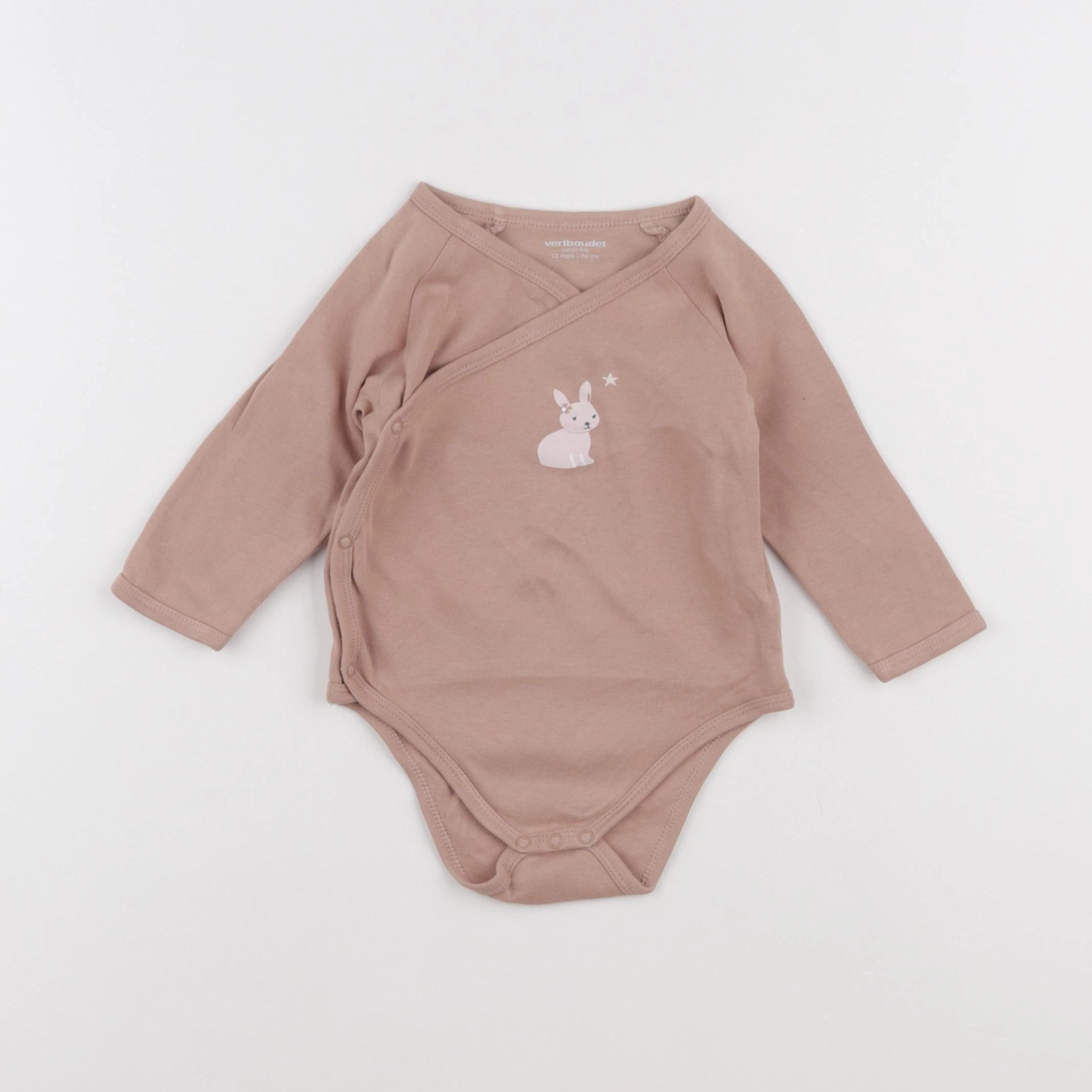 Vertbaudet - body beige - 12 mois
