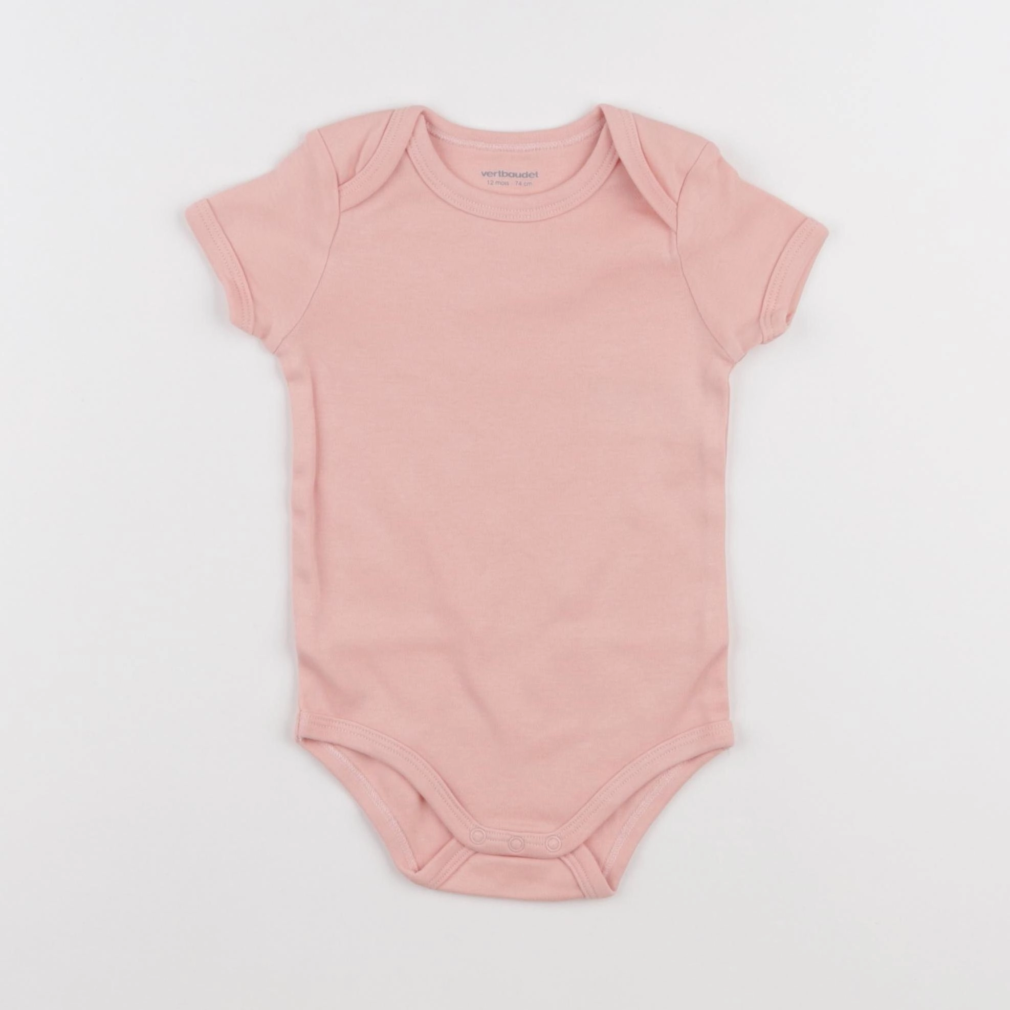 Vertbaudet - body rose - 12 mois
