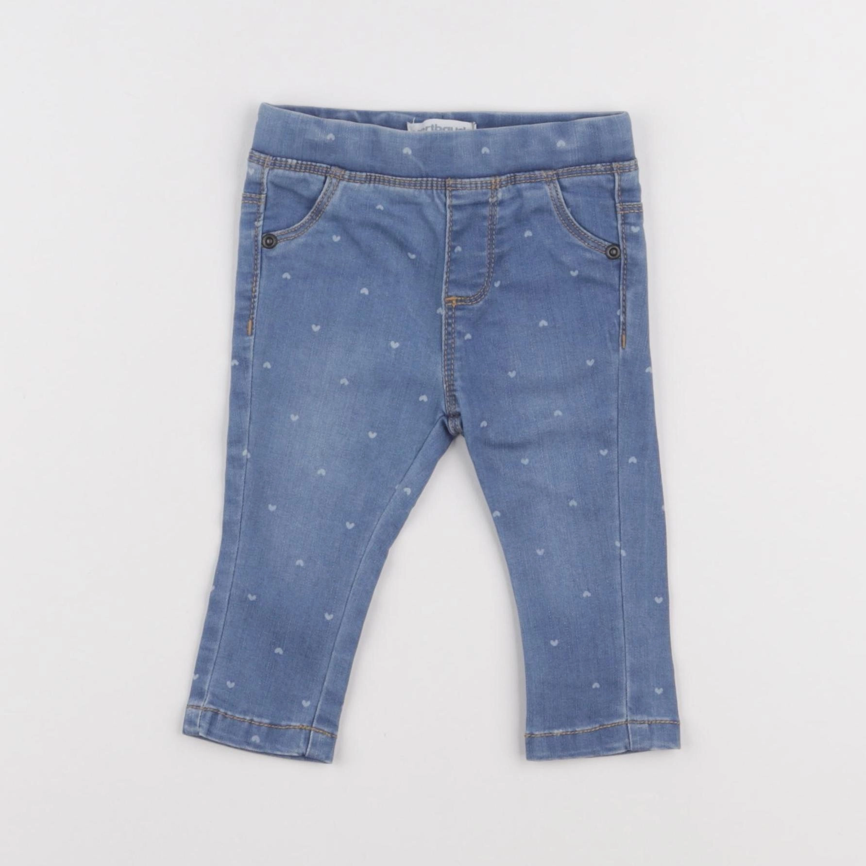 Vertbaudet - jegging bleu - 6 mois