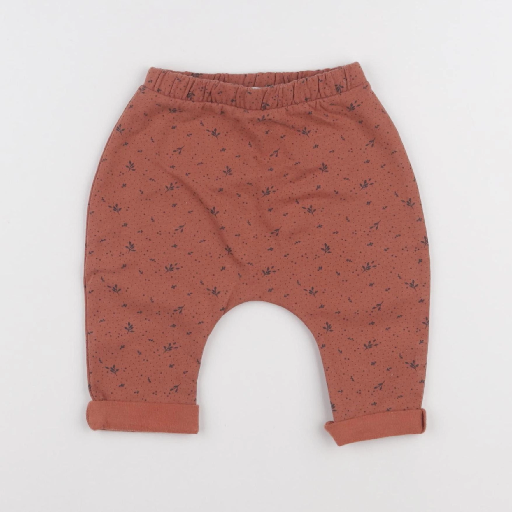 Vertbaudet - sarouel marron - 3 mois