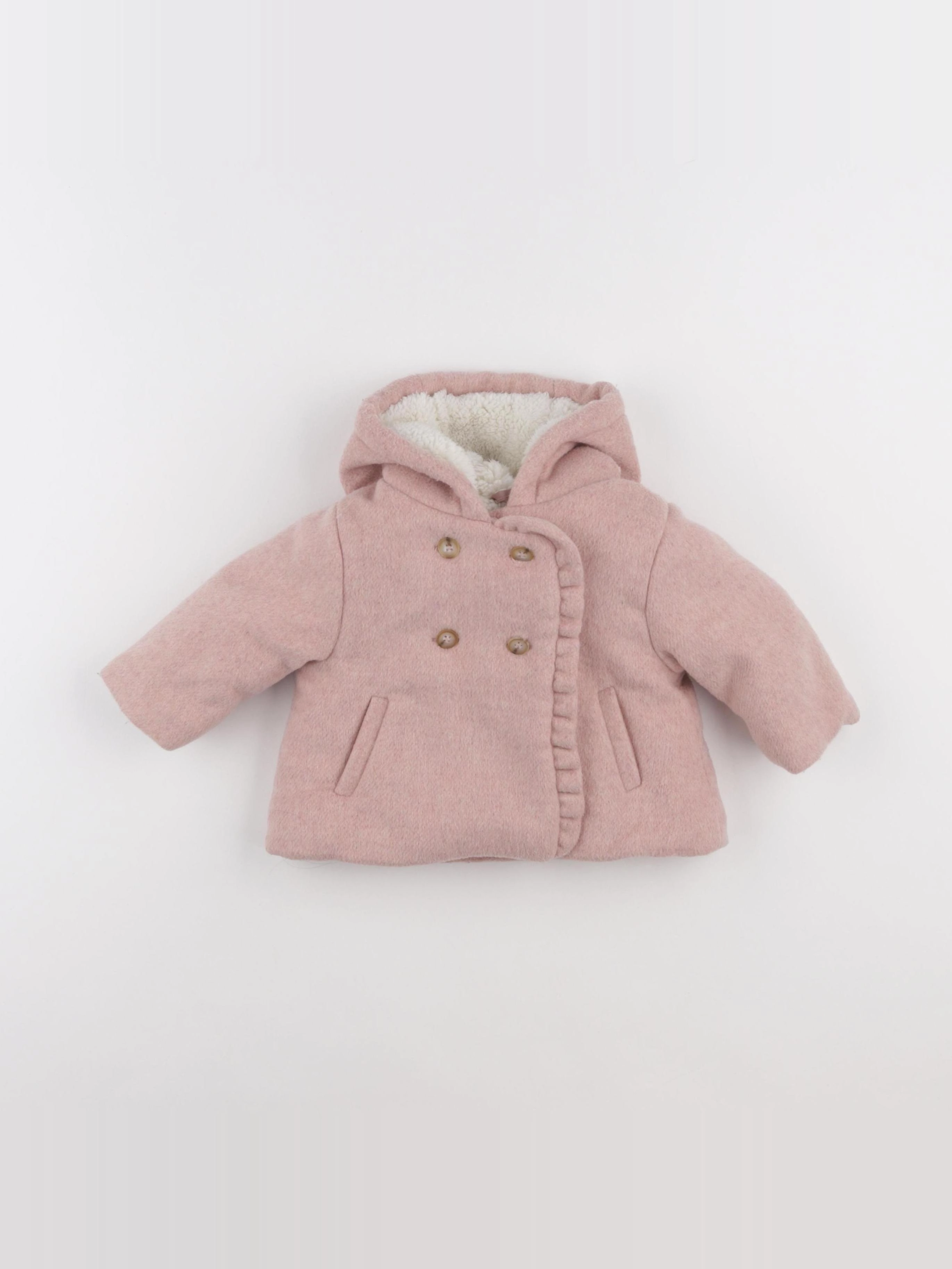Vertbaudet - manteau rose - 6 mois