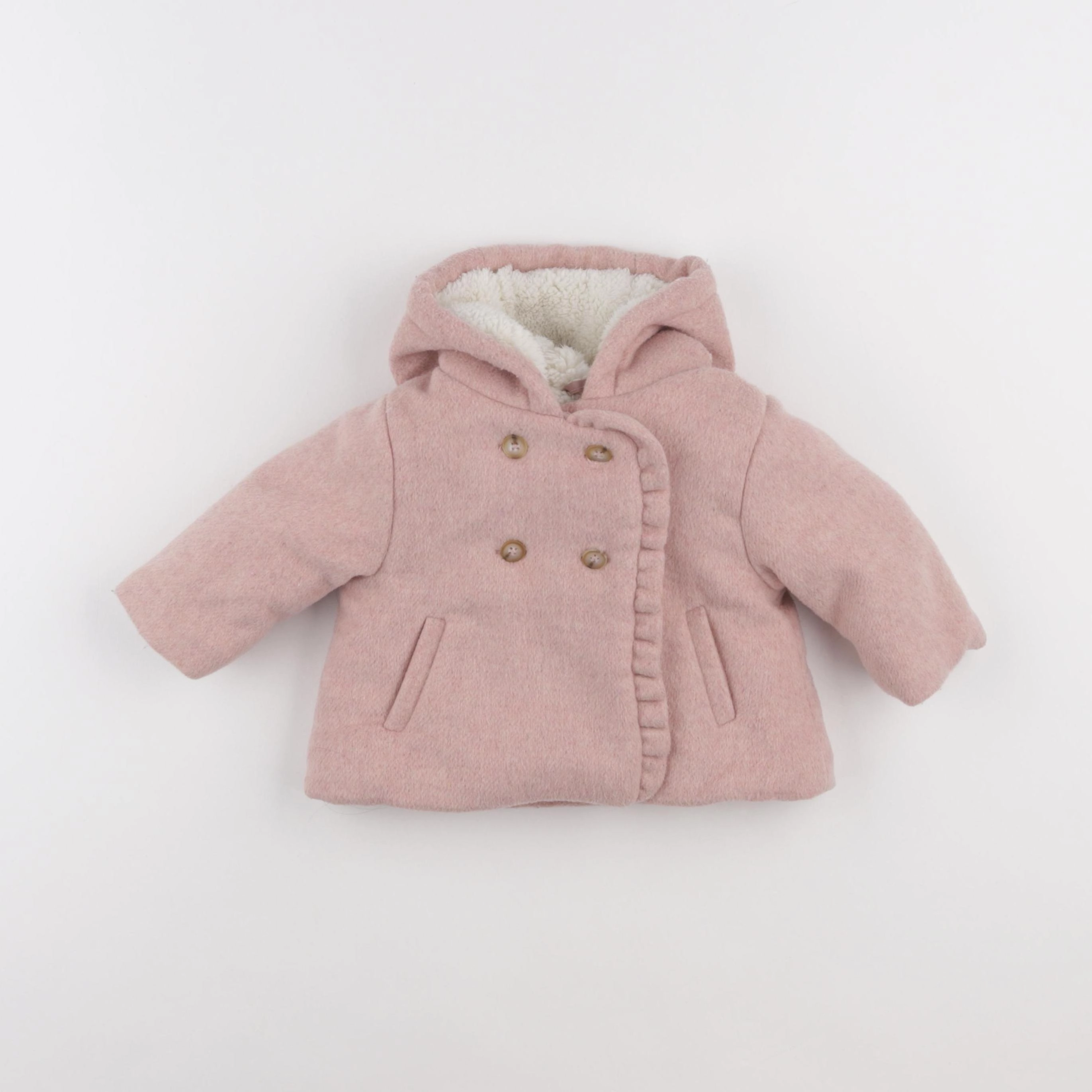 Vertbaudet - manteau rose - 6 mois