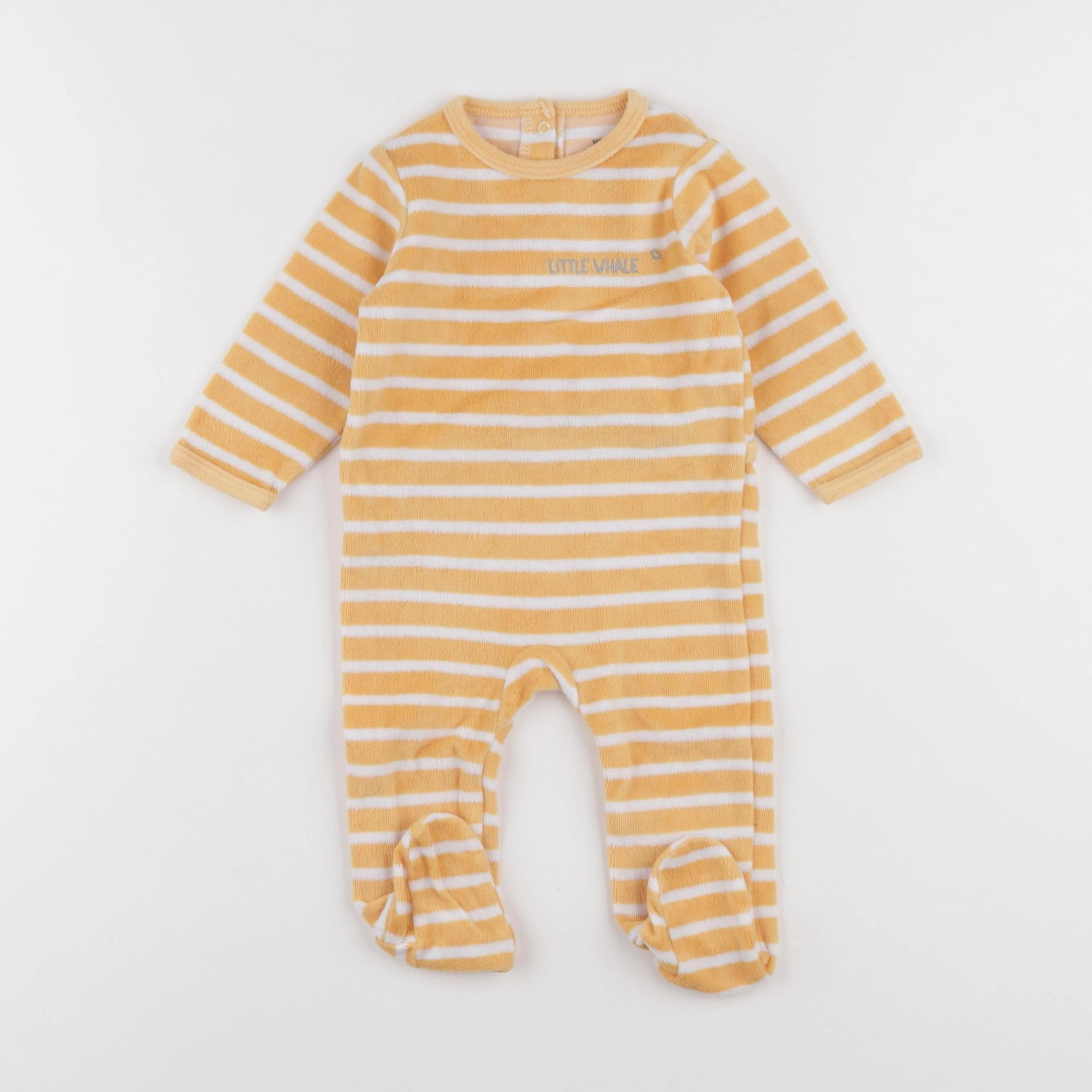 Vertbaudet - pyjama velours jaune - 6 mois