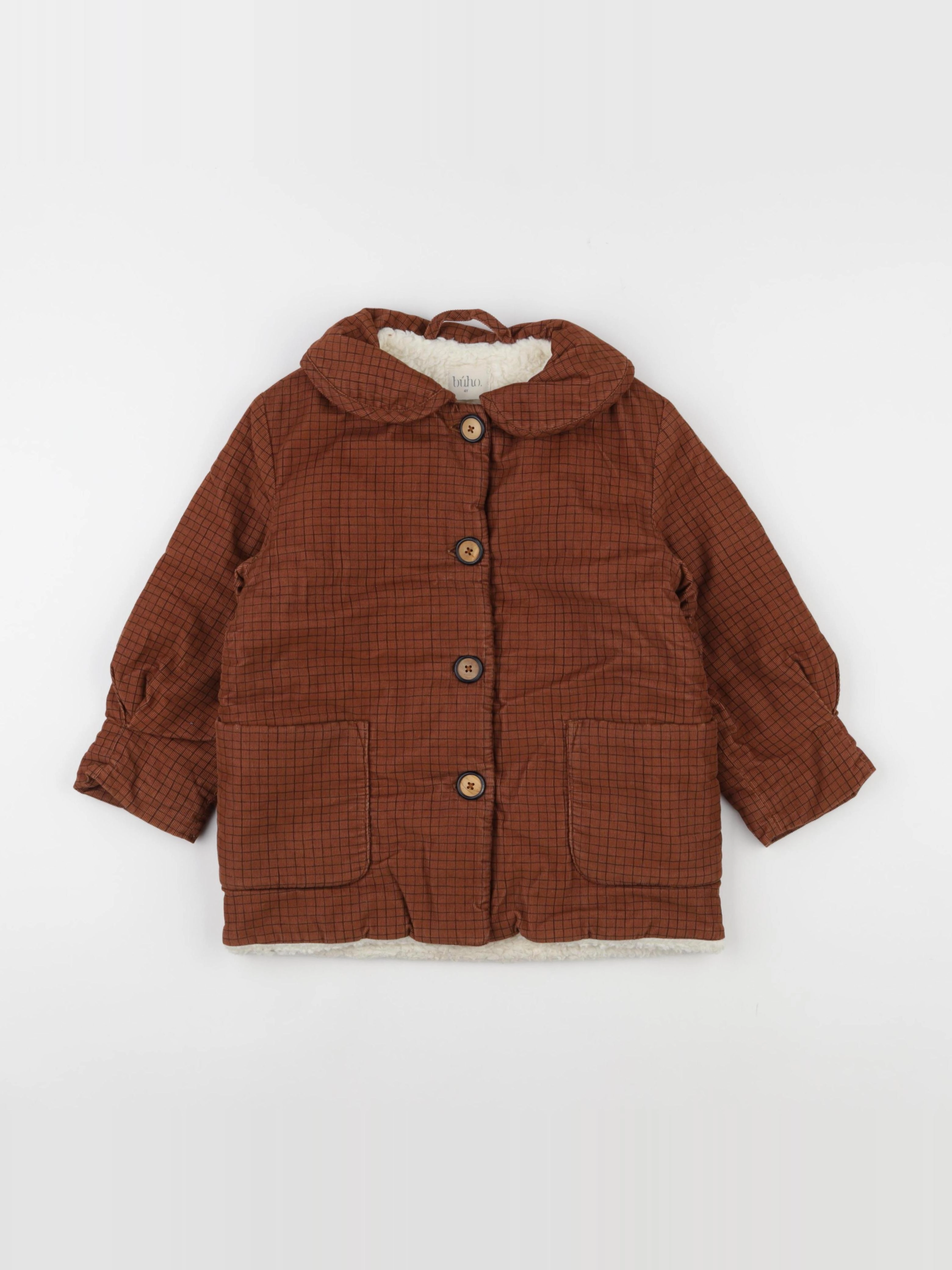 Buho - veste doublé marron - 4 ans