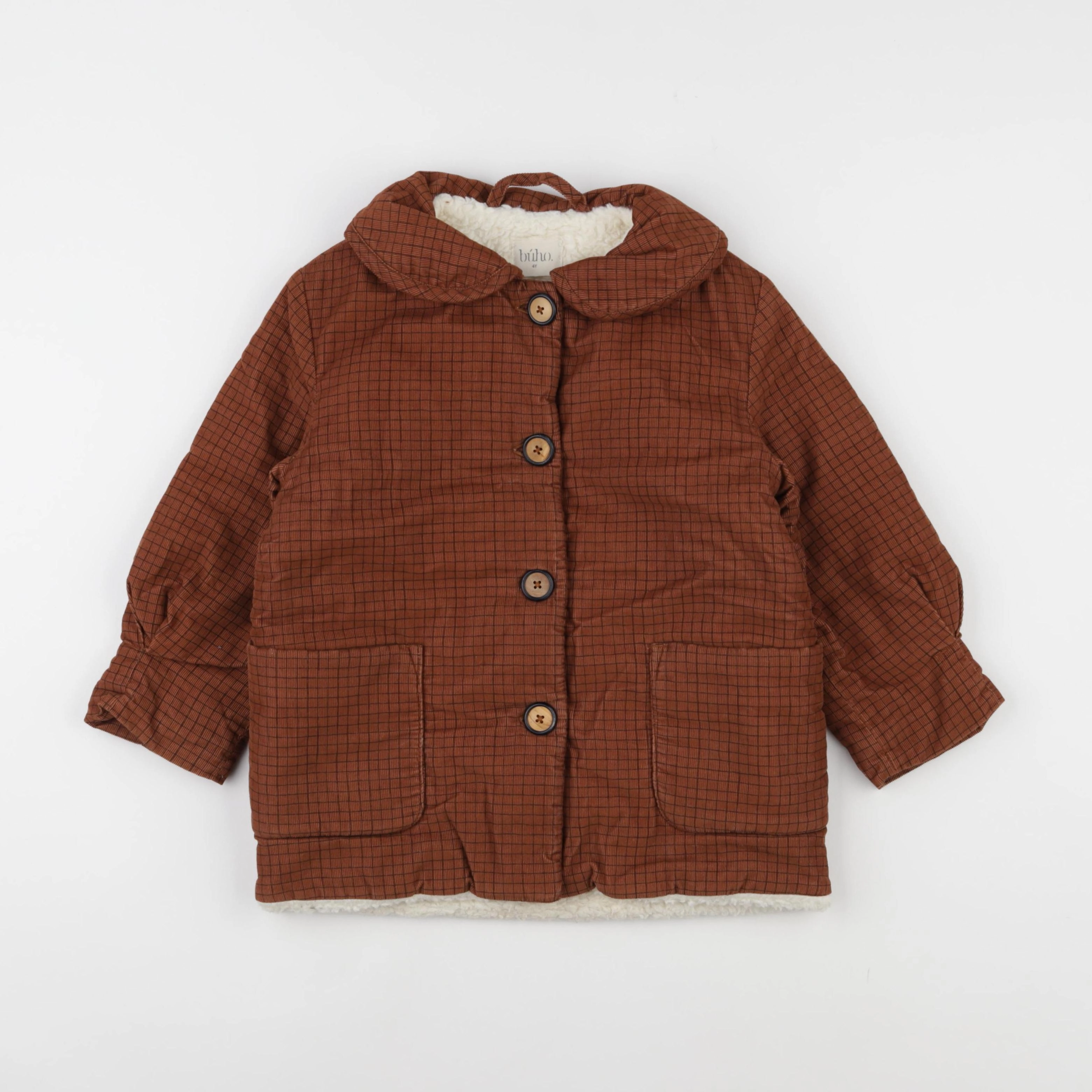 Buho - veste doublé marron - 4 ans