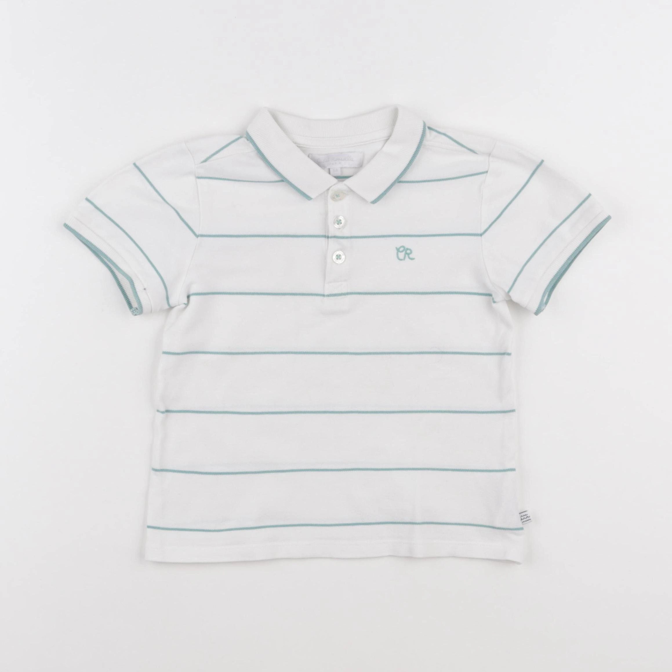 Cadet Rousselle - polo blanc, vert - 5 ans