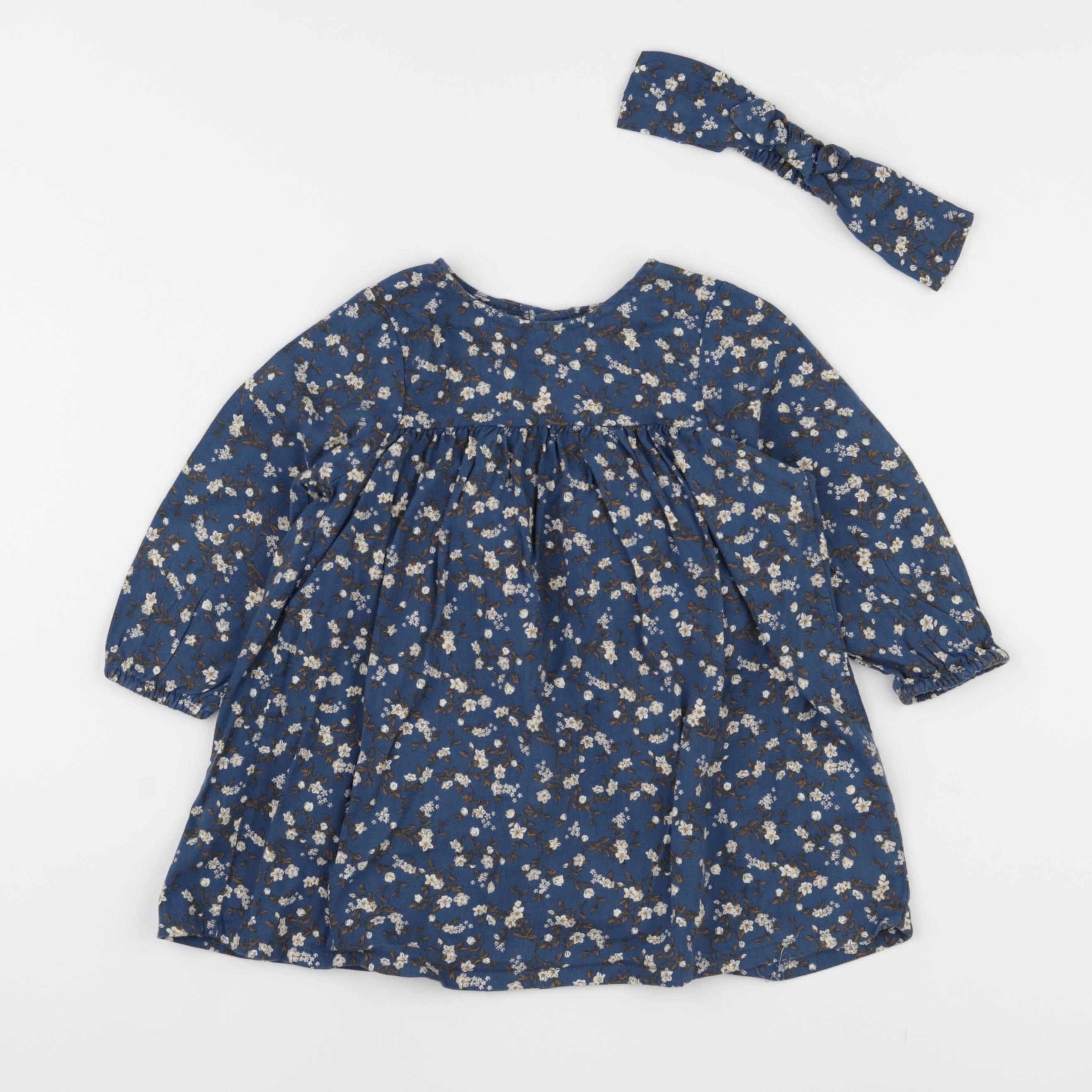 Vertbaudet - robe bleu - 18 mois