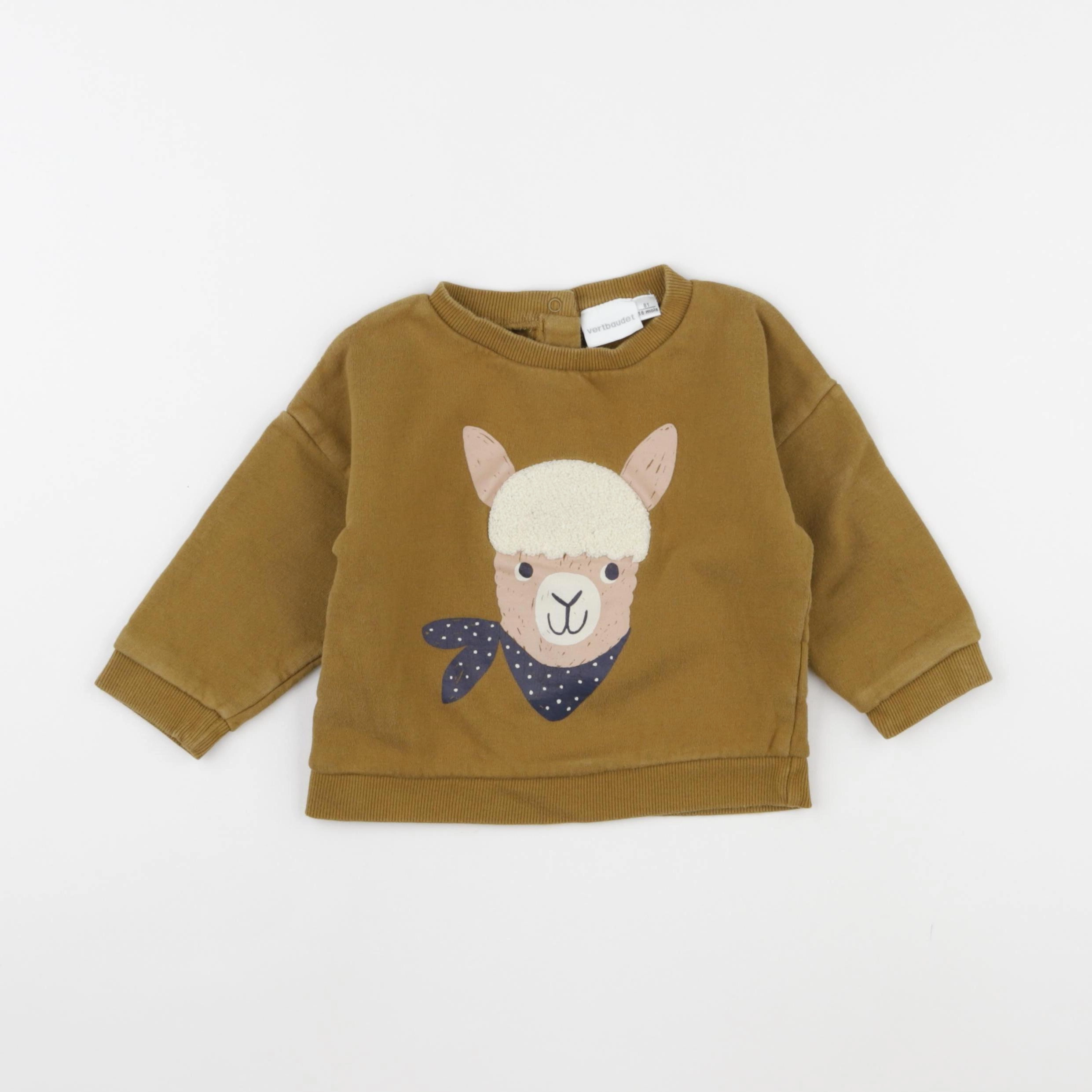 Vertbaudet - sweat multicolore - 18 mois